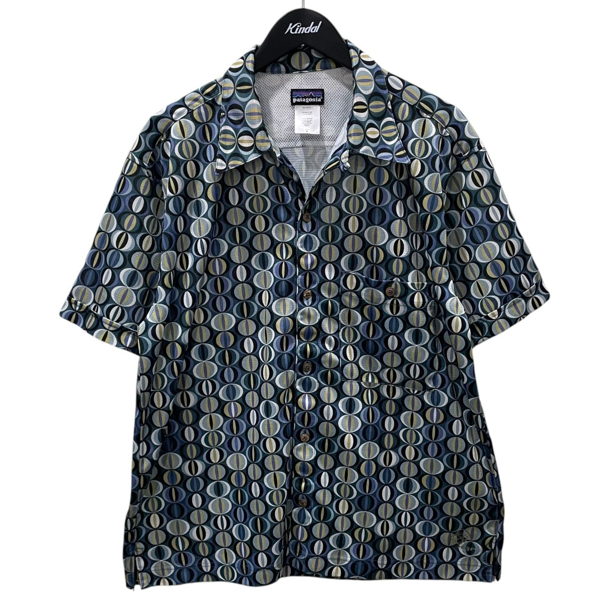 Patagonia アトミック柄半袖シャツ Inyo Shirt インヨシャツ Inyo Rhythmシリーズ 20801 古着・中古-1枚目のアイテム画像
