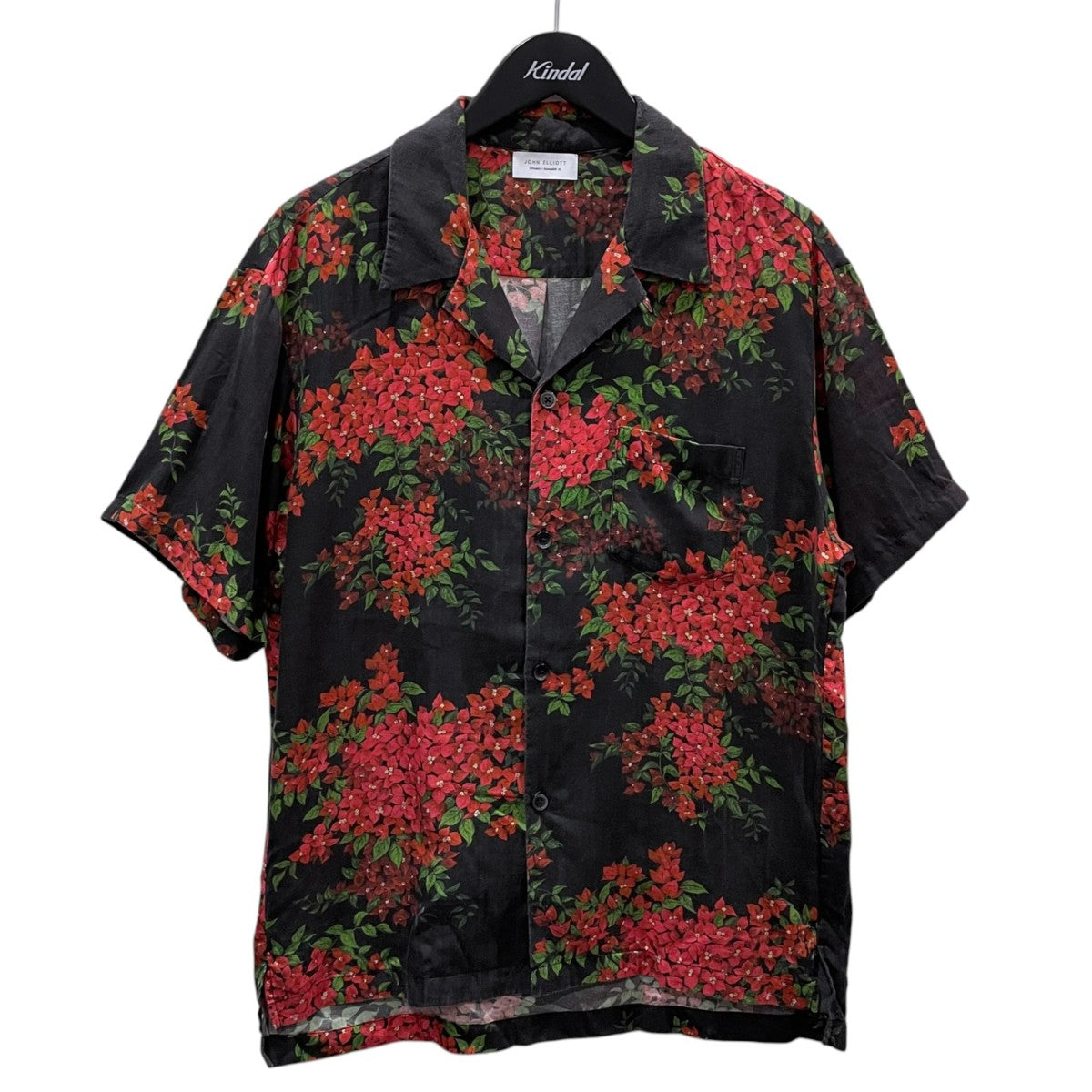 JOHN ELLIOTT 19SS オープンカラー半袖シャツ Bougainvillea Bowling Shirt ブーゲンビリア ボーリング シャツ 2920700039 古着・中古-1枚目のアイテム画像