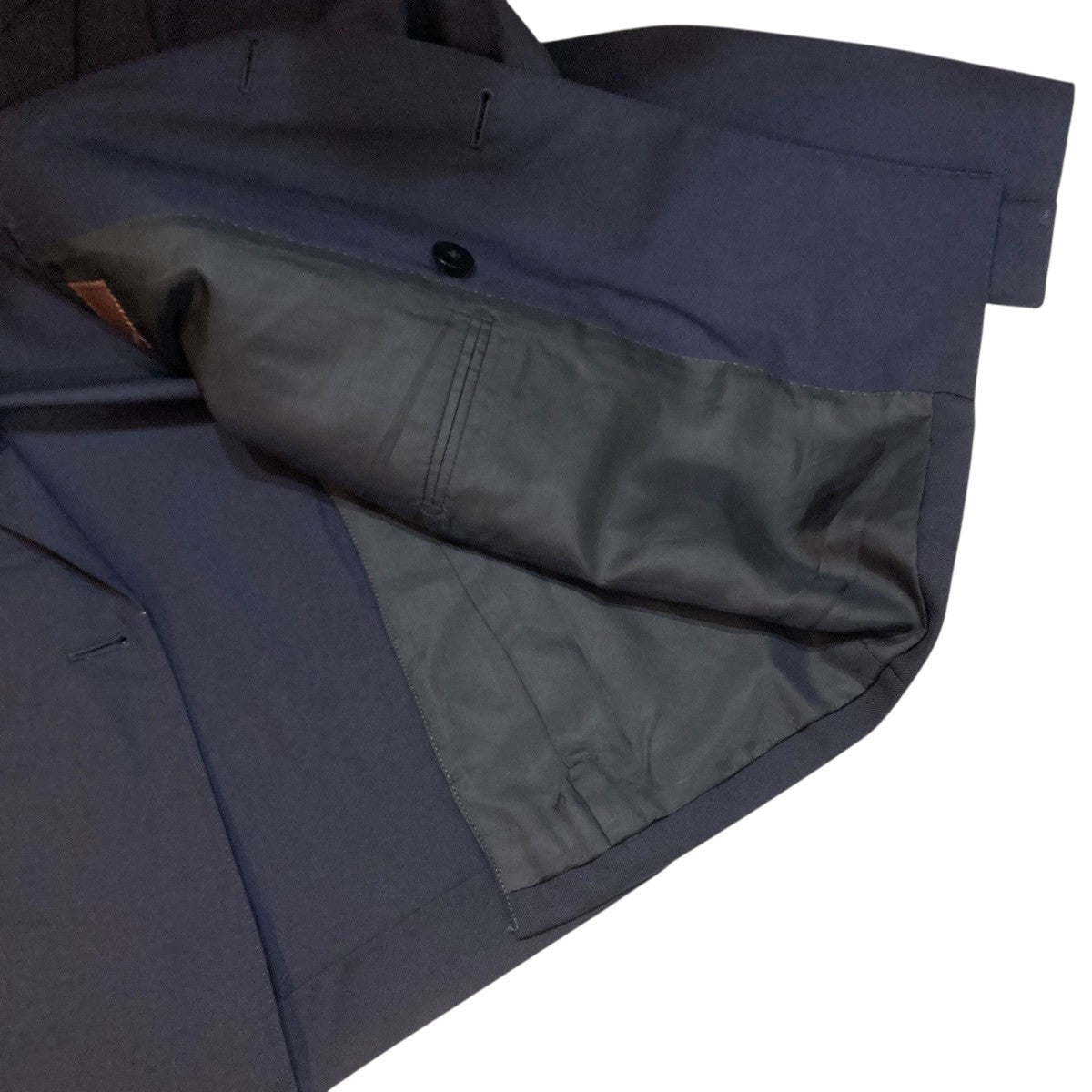 UNITED ARROWS ノーカラー セットアップ スーツ ネイビー 38 M UNITED ARROWS ノーカラージャケットセットアップ ネイビー - メルカリ