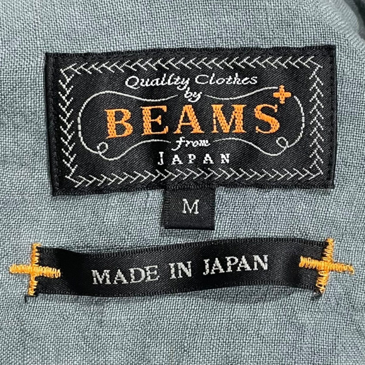 BEAMS PLUS 25SS オープンカラーリネン半袖シャツ Open Collar 1／40 Linen 38-01-0192-139 古着・中古-5枚目のアイテム画像