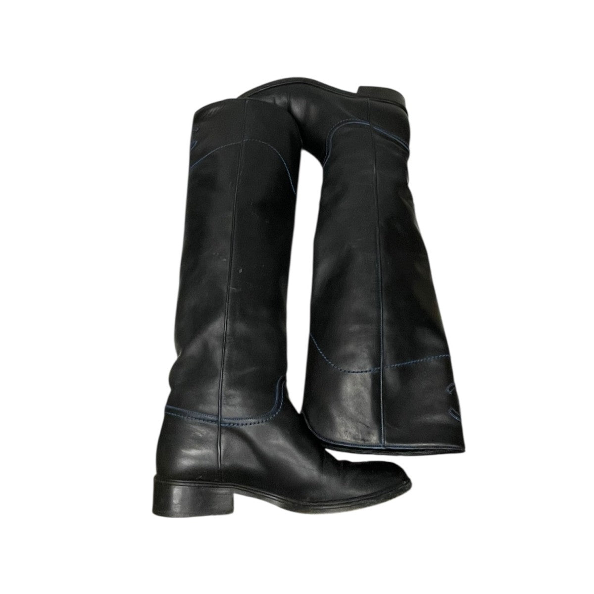 CHANEL フラットロングブーツ CHANEL(シャネル) ロングブーツG26069 G26069 ブラック サイズ 38