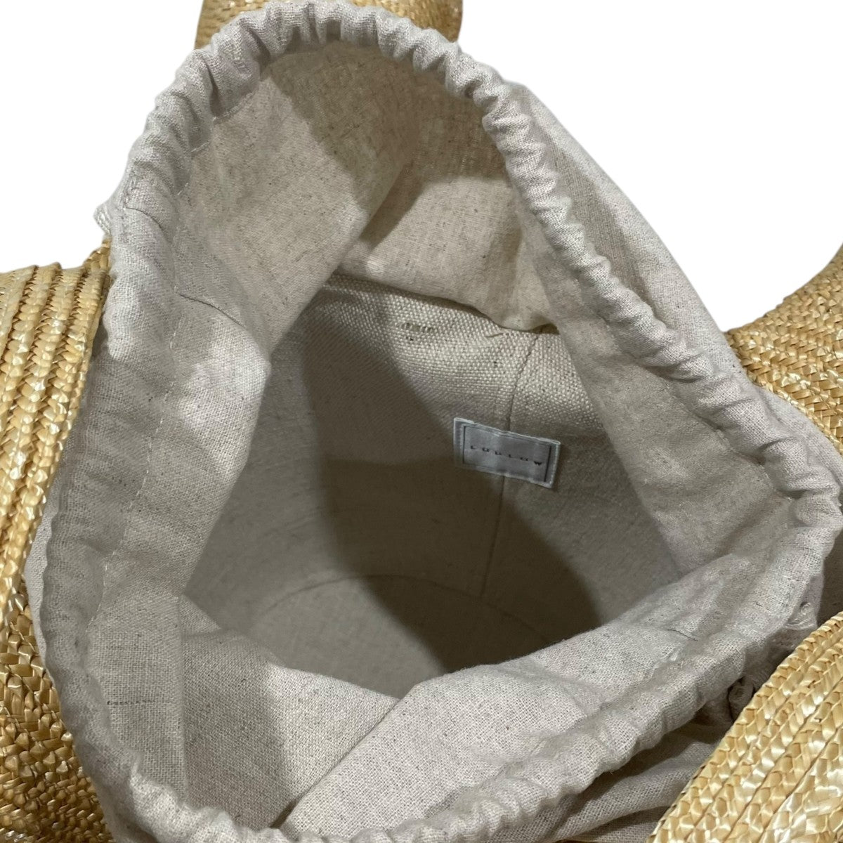 フレアバスケットストローバッグ LUDLOW(ラドロー) かごバッグ フレアストローバスケット ナチュラル