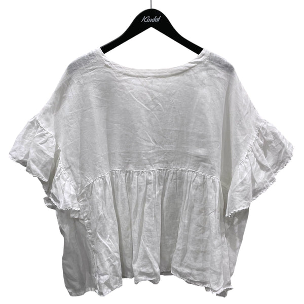 nest Robe(ネストローブ) 21SS リネンラッフル袖2wayブラウス 01242
