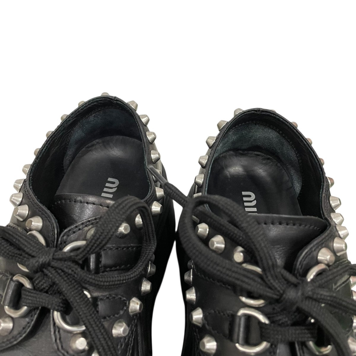 スタッズ付 厚底シューズ