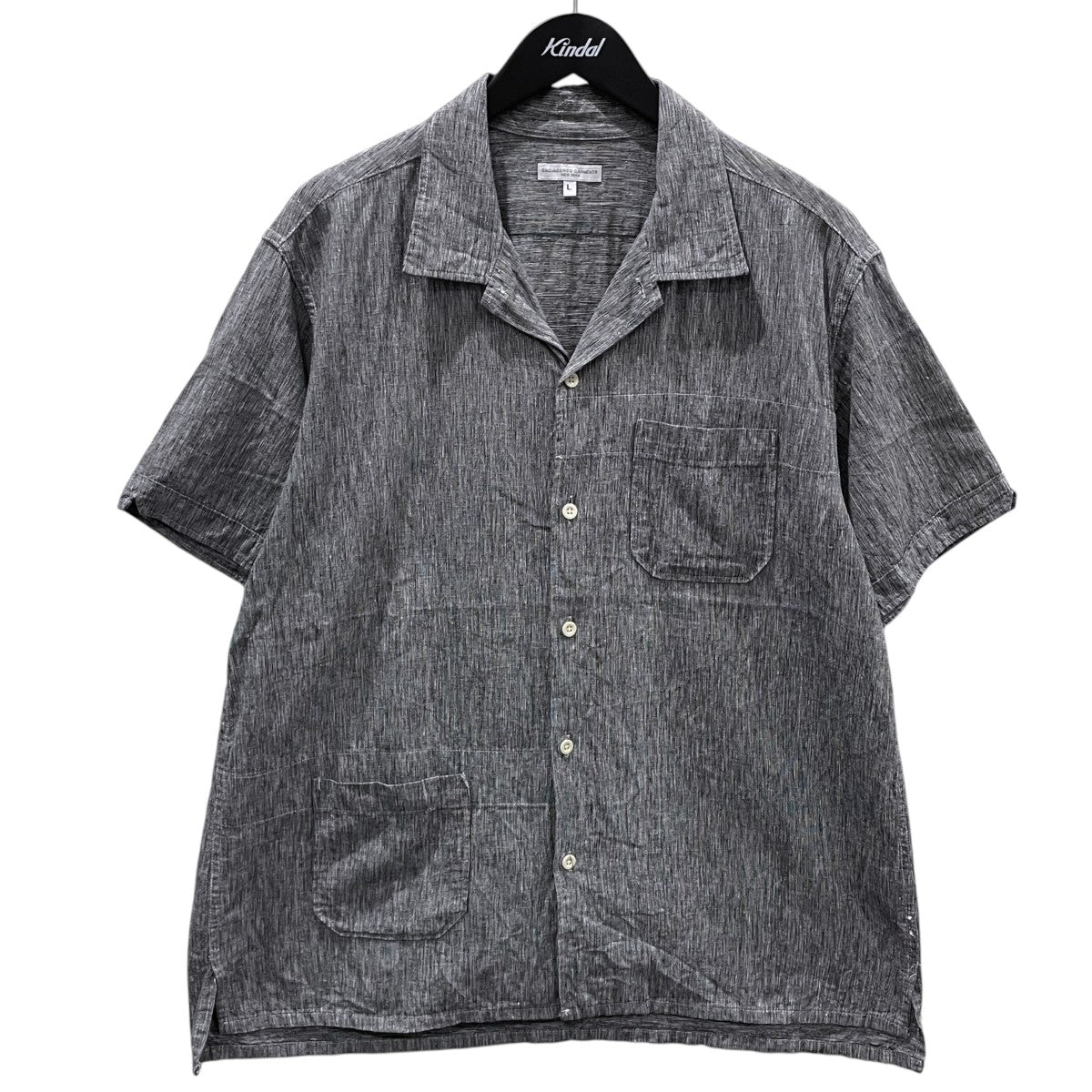 オープンカラー半袖シャツ Camp Shirt - CL End on End キャンプシャツ コットンリネン エンド オン エンド KM021