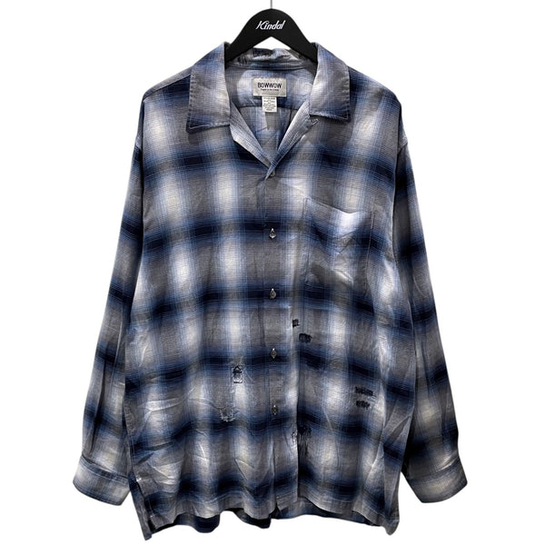 bowwow バウワウ　チェック柄 長袖シャツ ダメージ加工 bowwow バウワウ チェック柄 長袖シャツ ダメージ加工 bowwow バウワウ