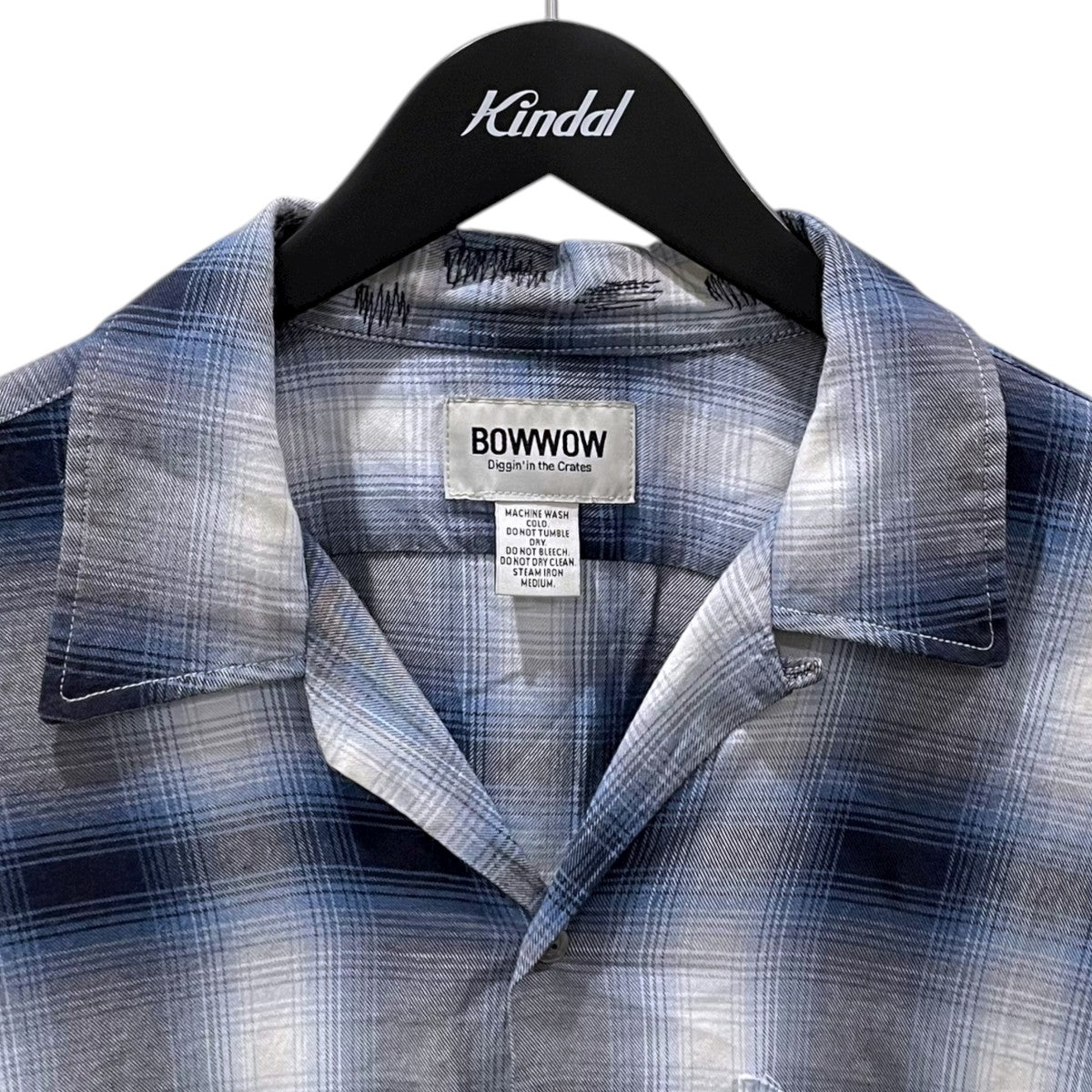 24AW リペア加工チェック柄オープンカラーシャツ RAYON CHECK SHIRTS REPAIRED レーヨンチェックシャツ リペアード BW242-RCSR