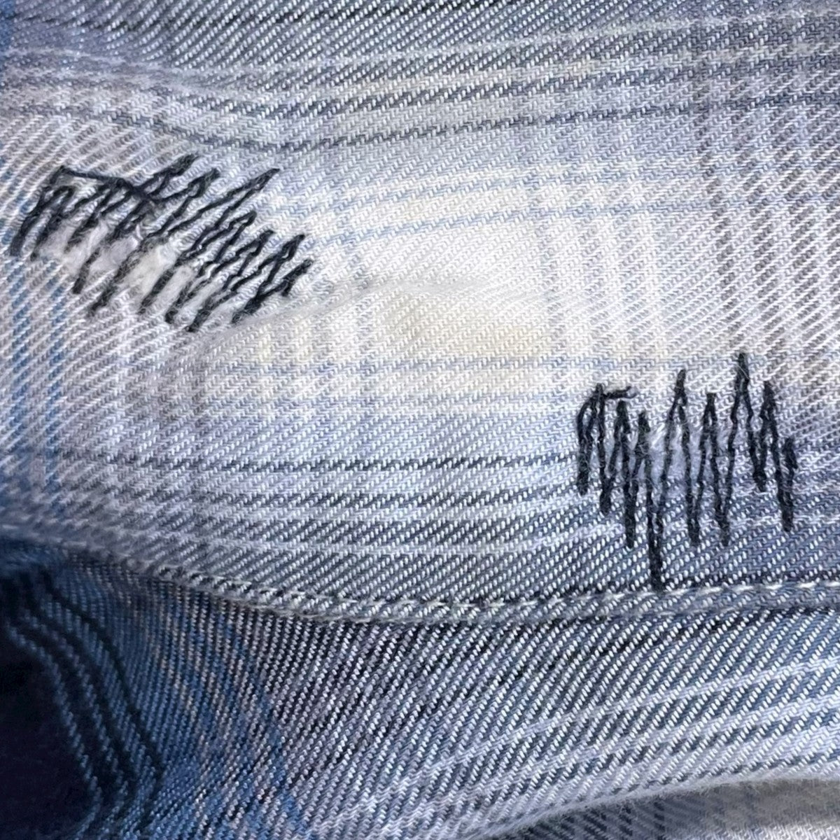 24AW リペア加工チェック柄オープンカラーシャツ RAYON CHECK SHIRTS REPAIRED レーヨンチェックシャツ リペアード BW242-RCSR