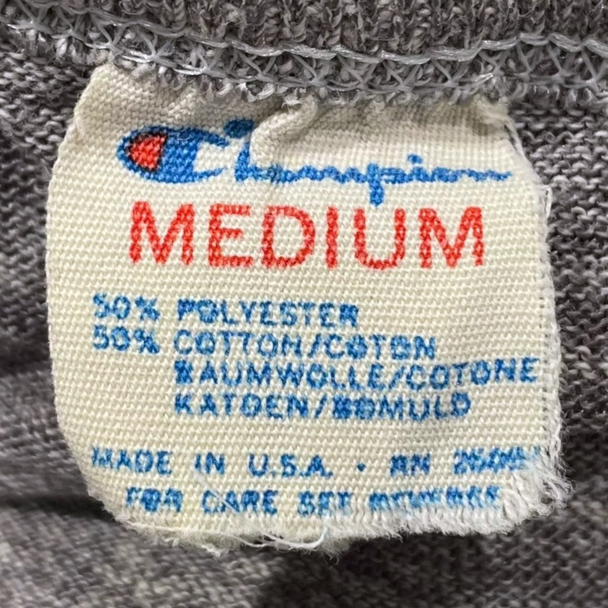 Champion 80s 霜降りTシャツ トリコタグ 50／50 古着・中古-7枚目のアイテム画像