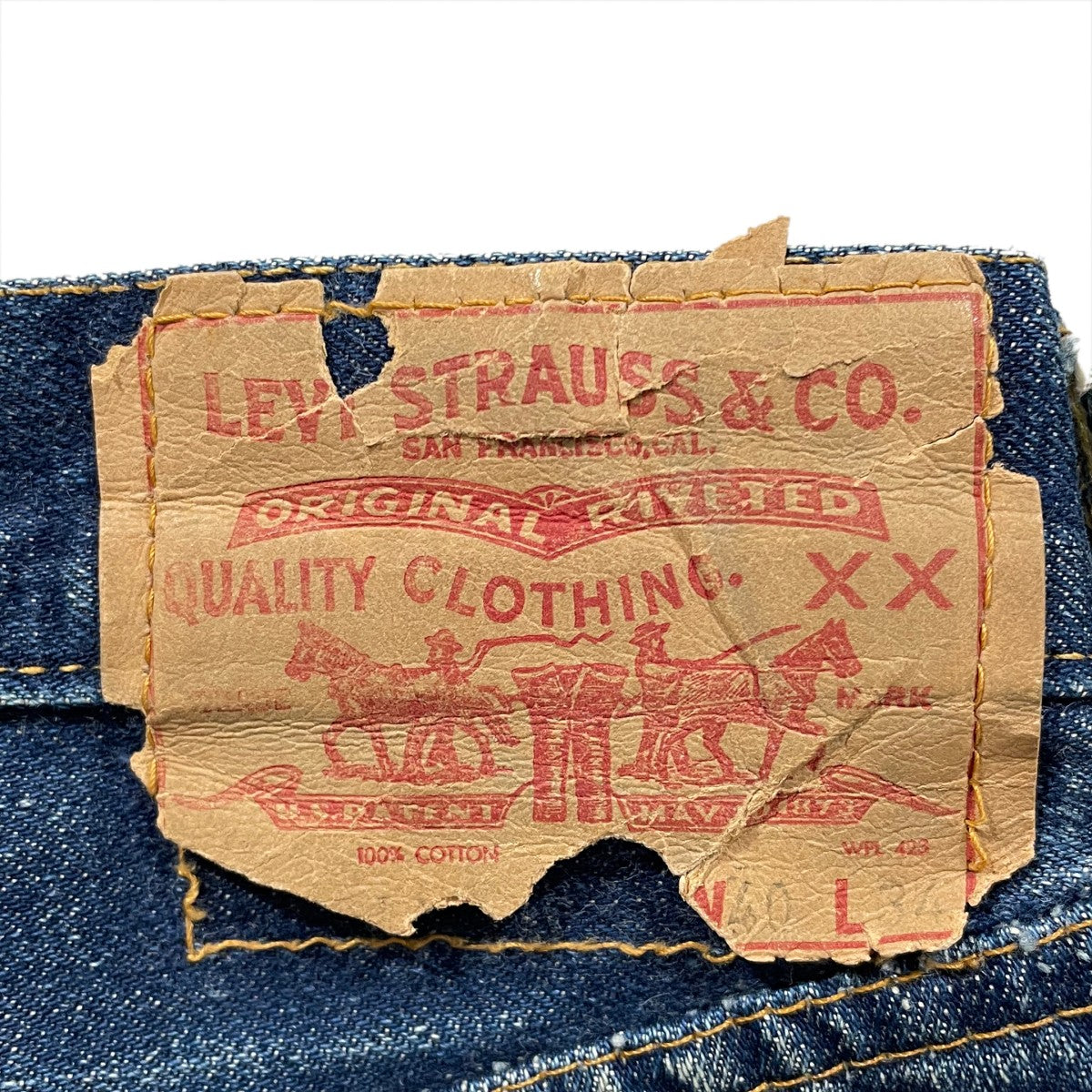 levis デニムパンツ BIG E SCOVILL ボタン裏16 古着・中古-10枚目のアイテム画像