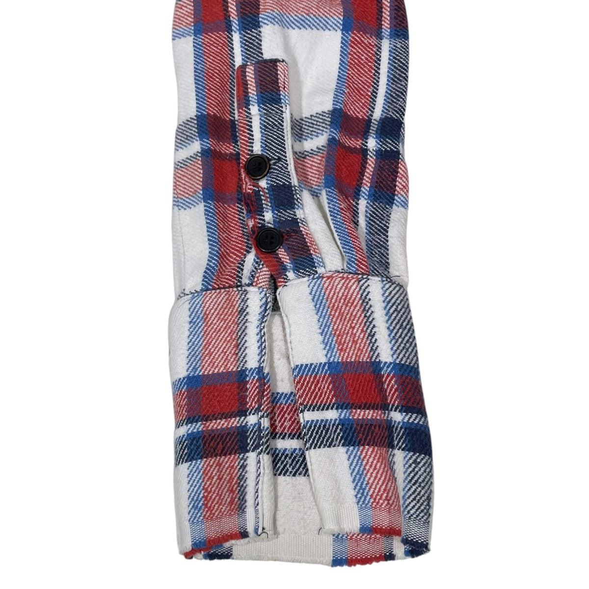 チェック柄リメイクシャツ 50／50 WHITE PLAID／ NAVY BIRDWELL STUDIO SHIRT