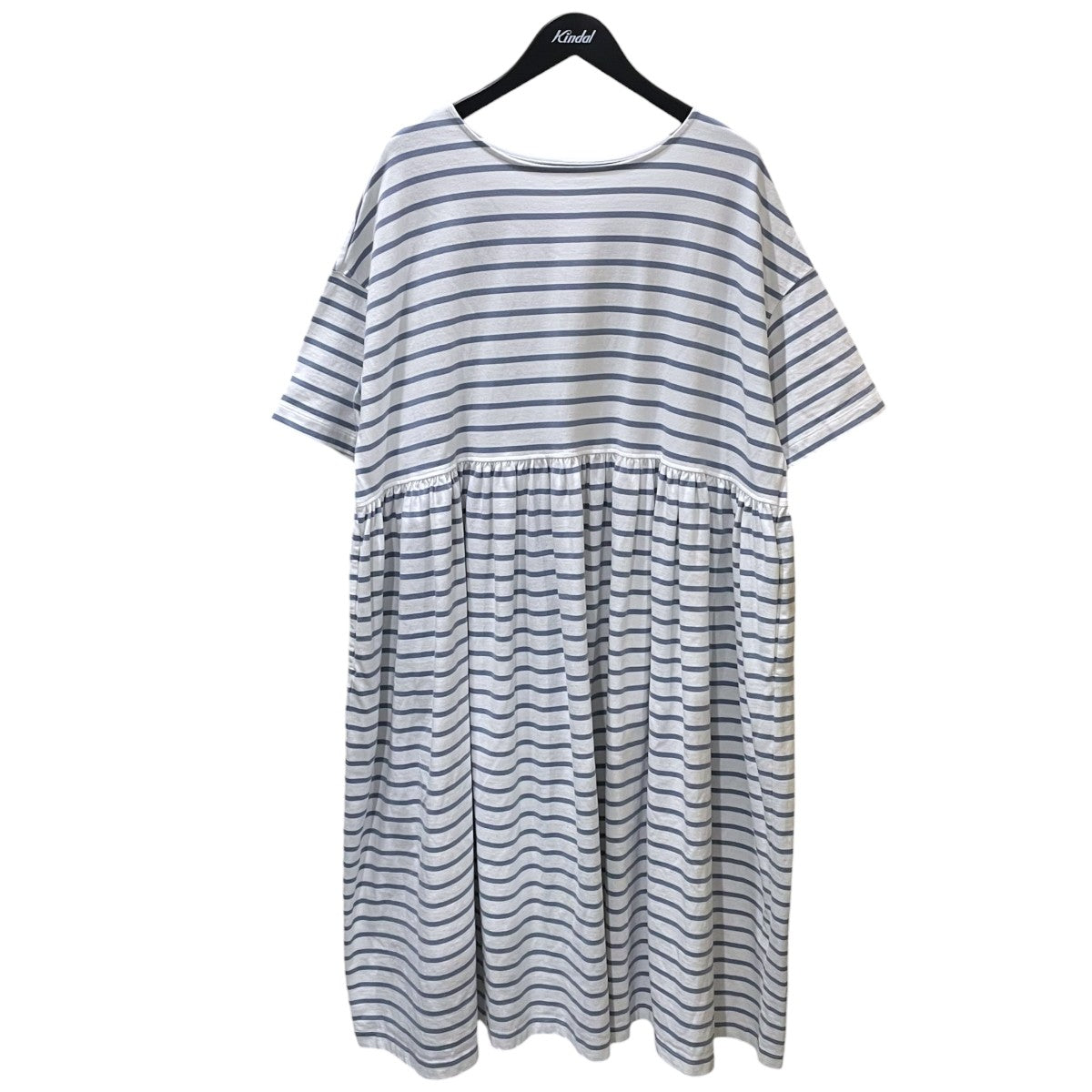 nest Robe 22SS ボーダー柄半袖ワンピース アリゾナコットンボーダーワンピース 01221-1015 古着・中古-1枚目のアイテム画像