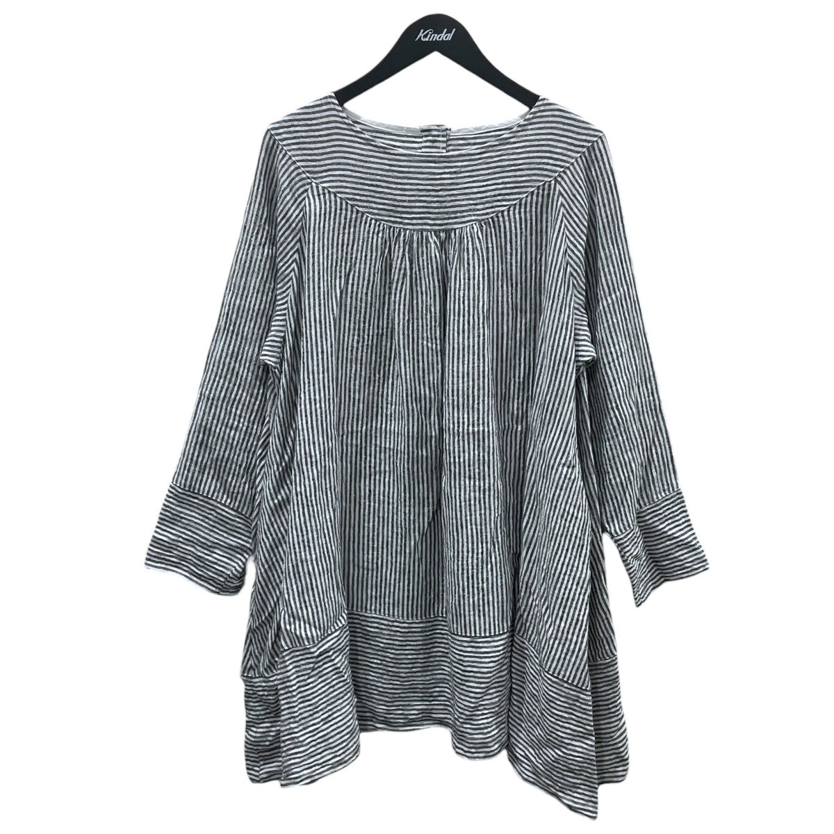 25SS リネンストライプフレアチュニック Linen Stripe Flare Tunic 01251-1113