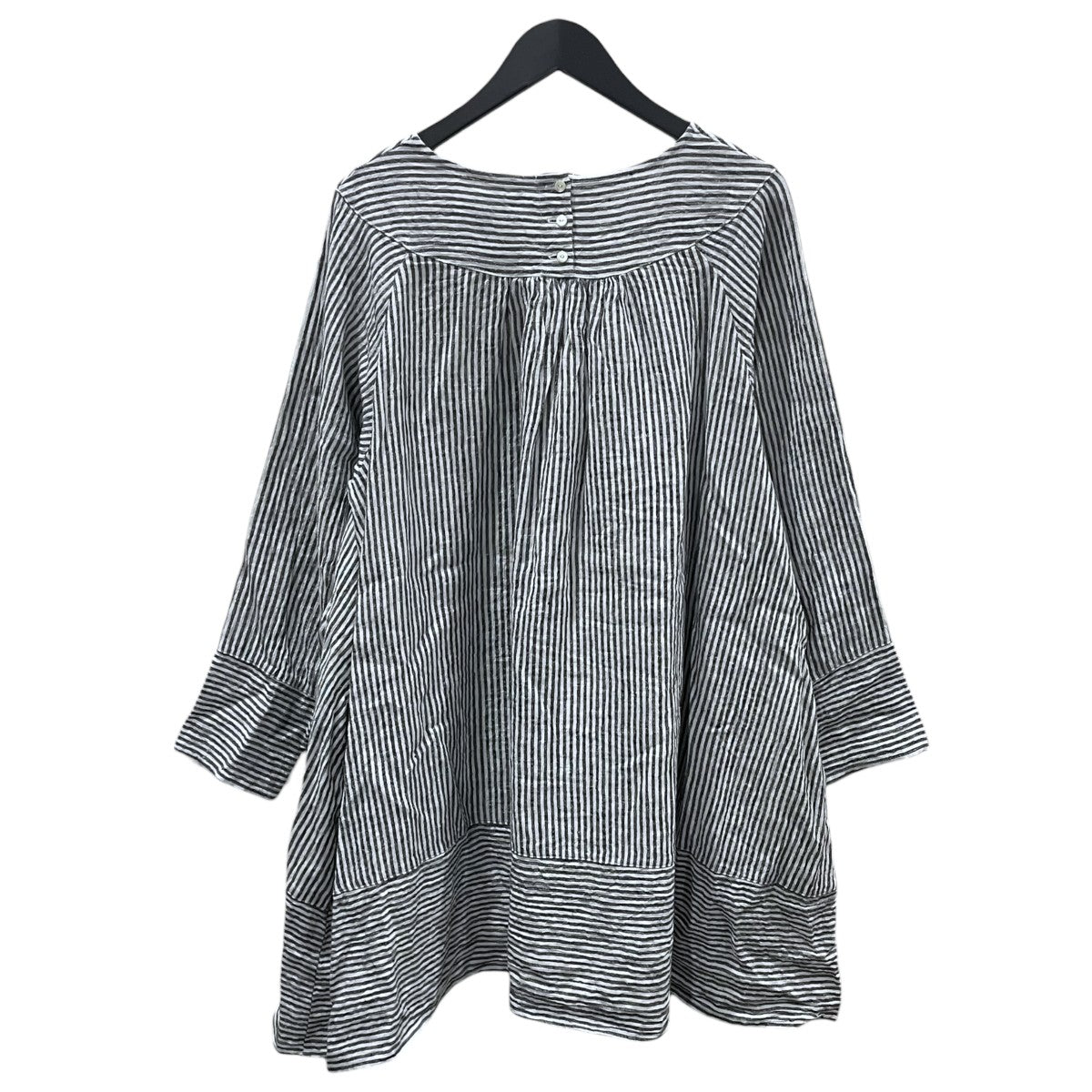 25SS リネンストライプフレアチュニック Linen Stripe Flare Tunic 01251-1113