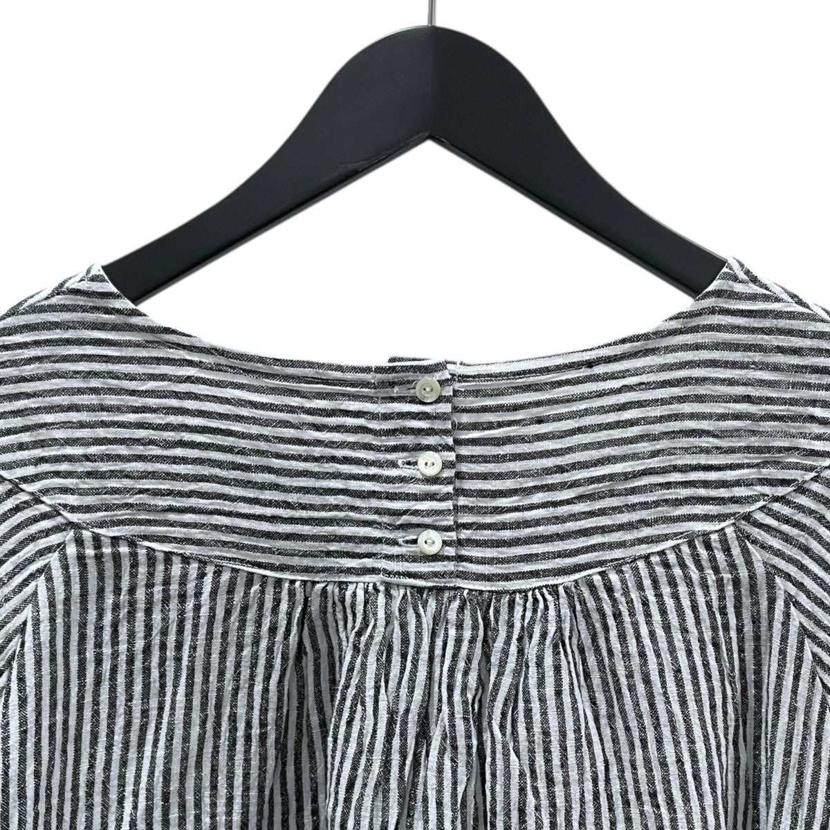 25SS リネンストライプフレアチュニック Linen Stripe Flare Tunic 01251-1113