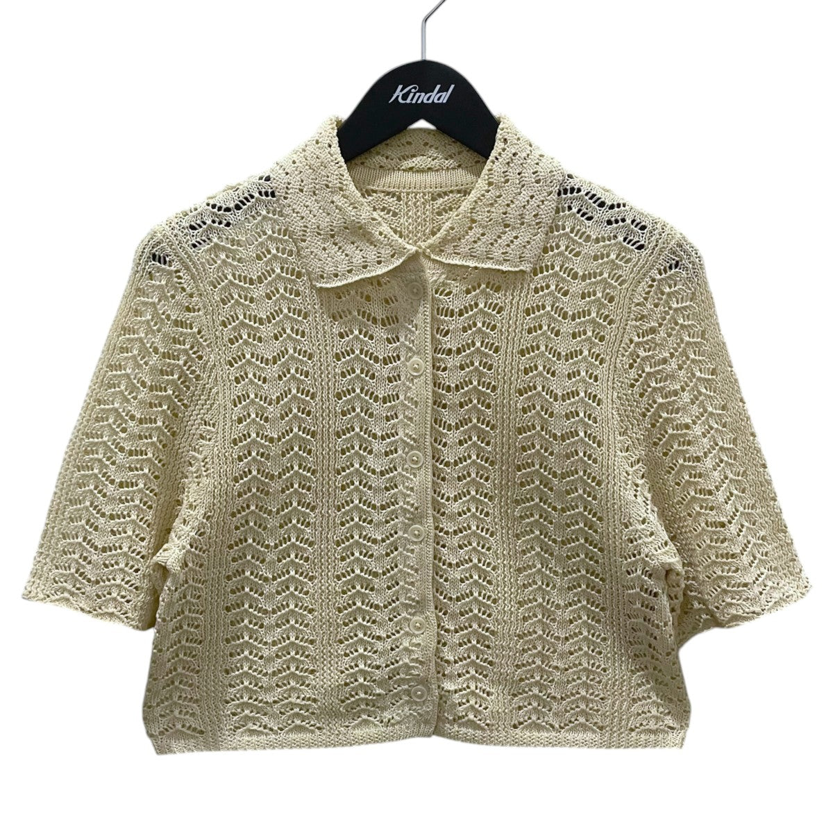 TODAYFUL 22SS 半袖ニットカーディガン Lace Knit Shirts レースニットシャツ 12210503 古着・中古-1枚目のアイテム画像