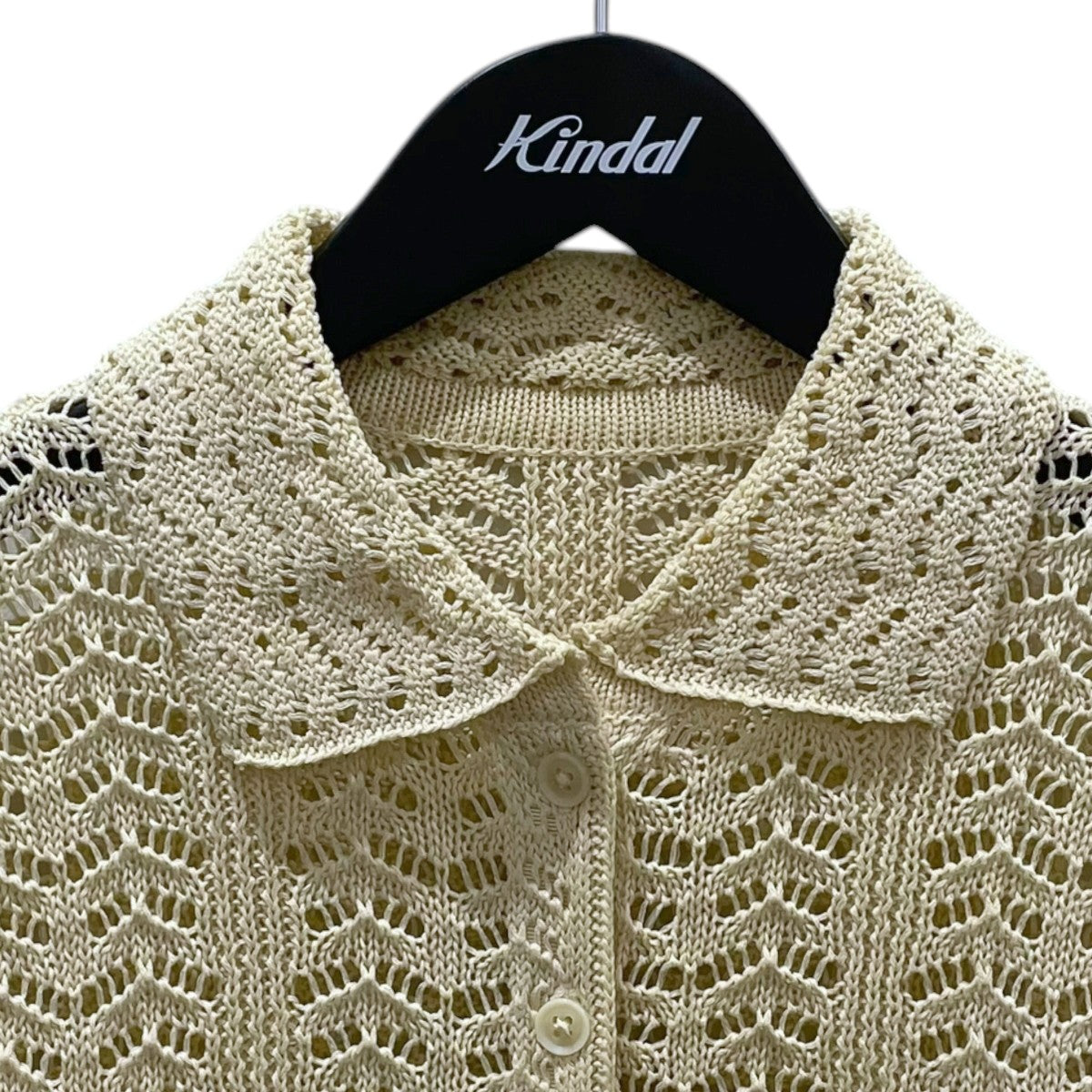 TODAYFUL 22SS 半袖ニットカーディガン Lace Knit Shirts レースニットシャツ 12210503 古着・中古-3枚目のアイテム画像