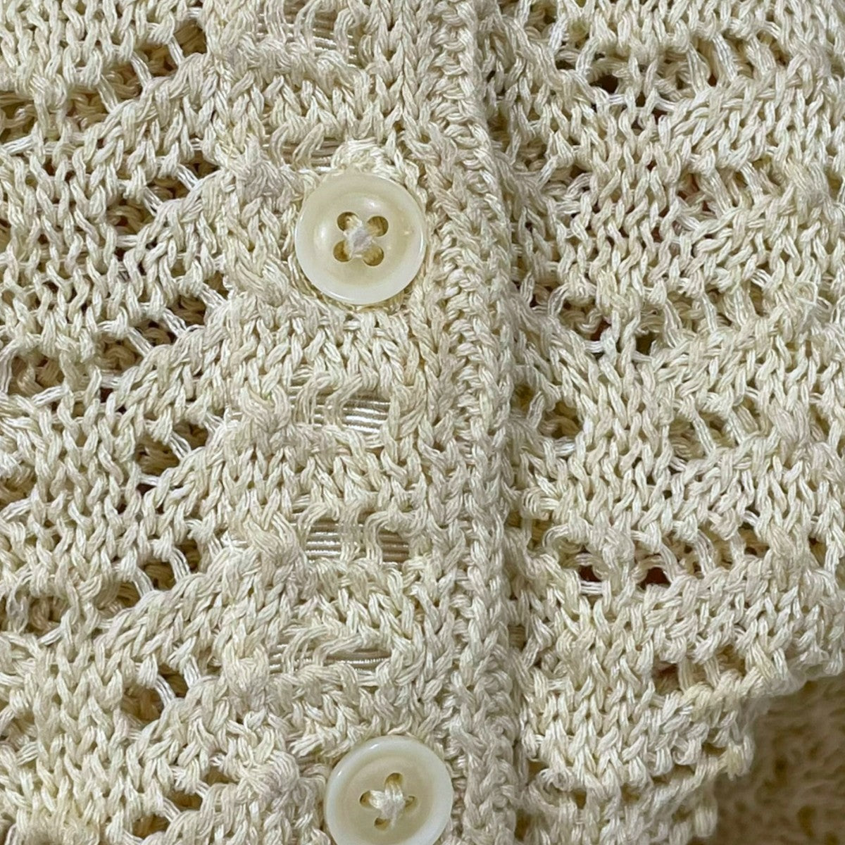TODAYFUL 22SS 半袖ニットカーディガン Lace Knit Shirts レースニットシャツ 12210503 古着・中古-6枚目のアイテム画像