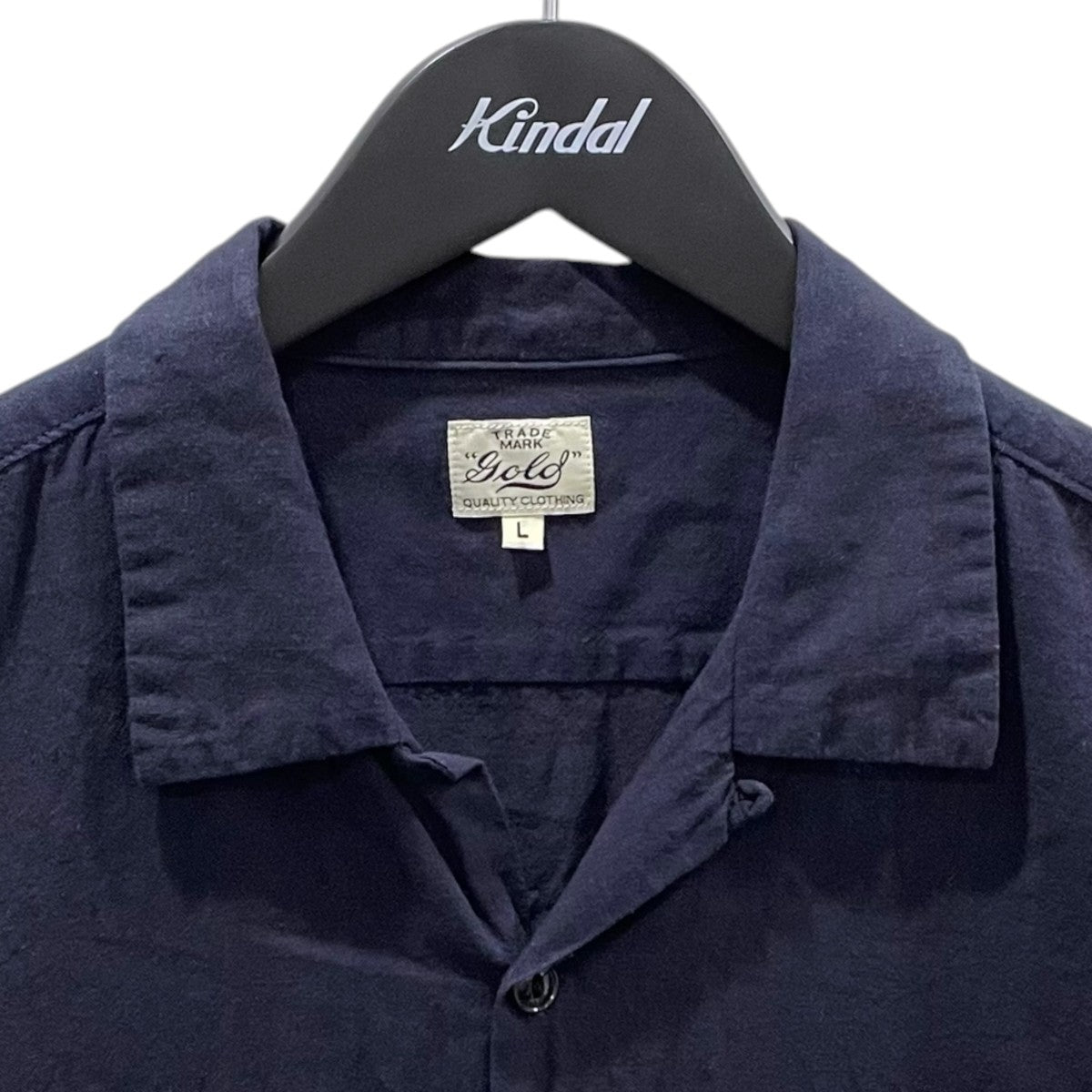 GOLD 25SS オープンカラー半袖シャツ VAT DYE CHAMBRAY OPEN SHIRT バットダイ シャンブレー オープンシャツ GL39438 古着・中古-3枚目のアイテム画像