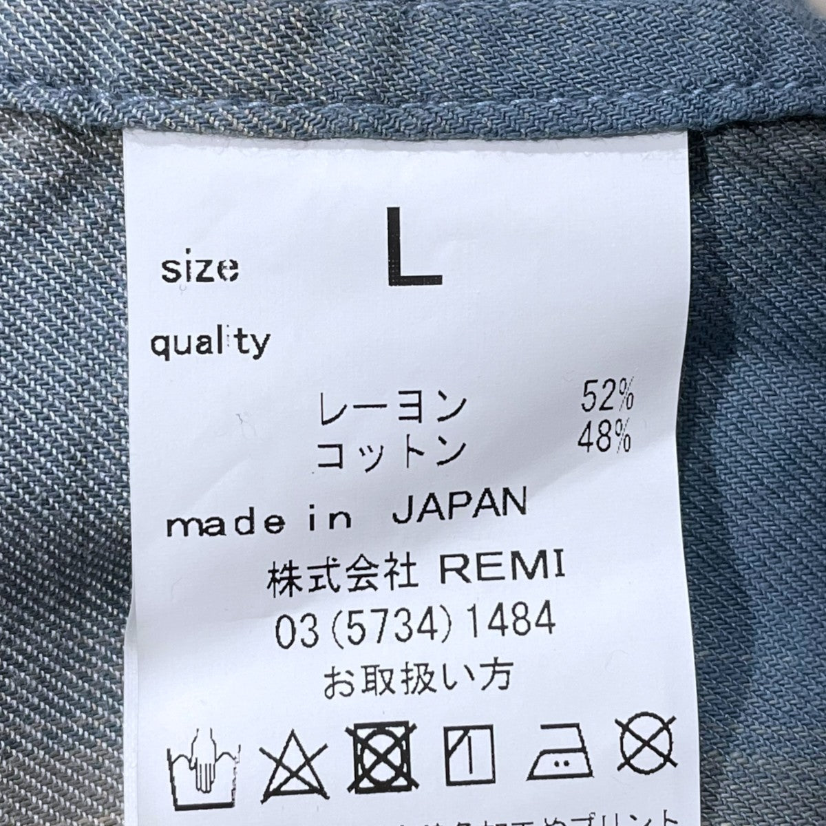 REMI RELIEF オンブレチェック柄オープンカラー半袖シャツ 古着・中古-4枚目のアイテム画像