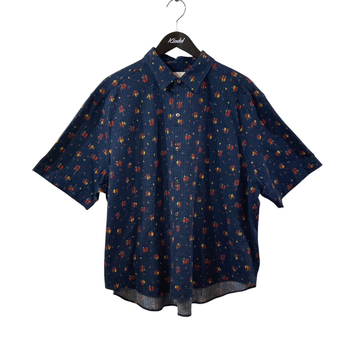 KANEMASA PHIL． 36G Linen Sucker Flower Atmosphere S S Shirt花柄半袖シャツKM25S-038P 古着・中古-1枚目のアイテム画像
