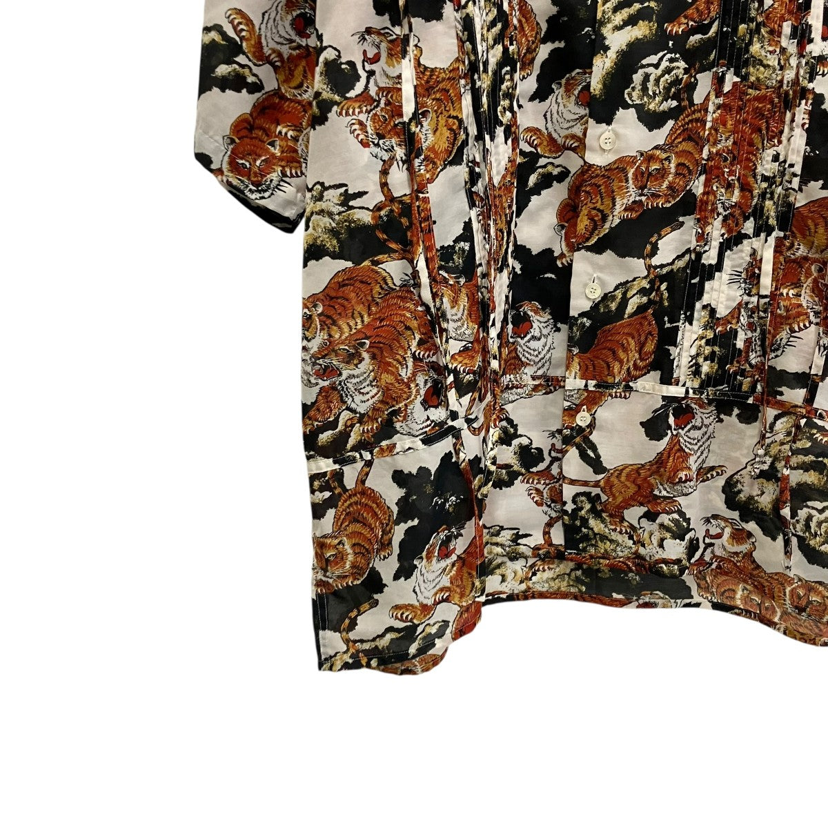DAIRIKU 22SSTiger Open Collar Shirt with Money Clip半袖シャツ22SS S-2 古着・中古-4枚目のアイテム画像