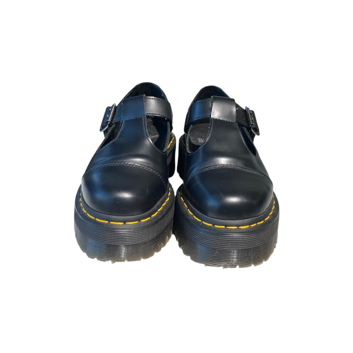 BETHAN T BAR BLACK POLISHED SMOOTH厚底シューズ15727001