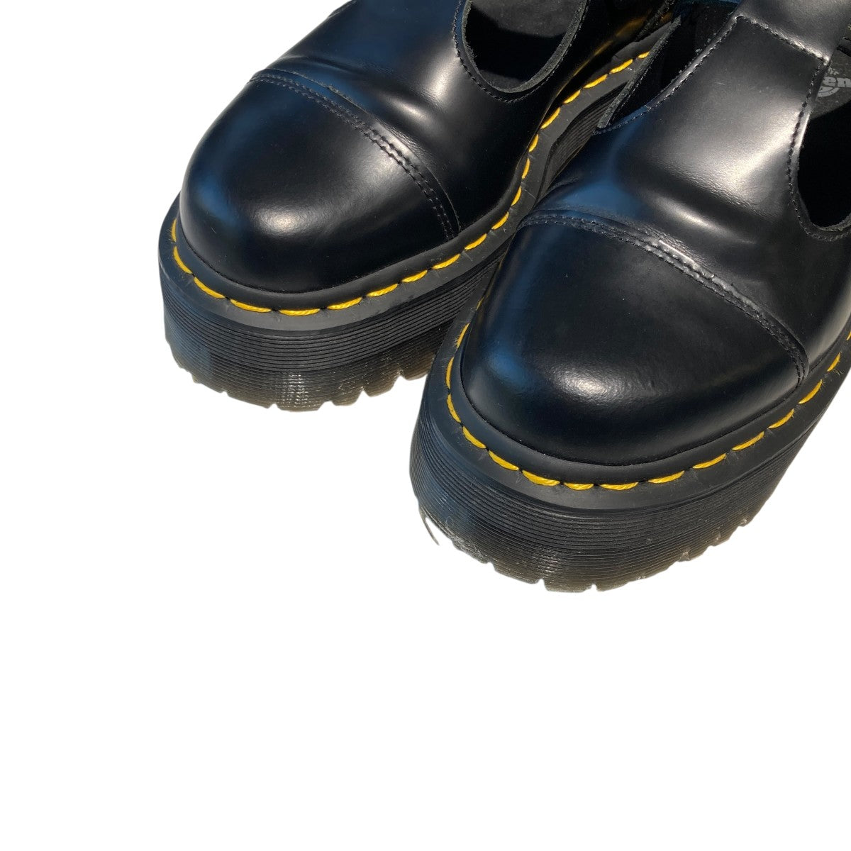BETHAN T BAR BLACK POLISHED SMOOTH厚底シューズ15727001
