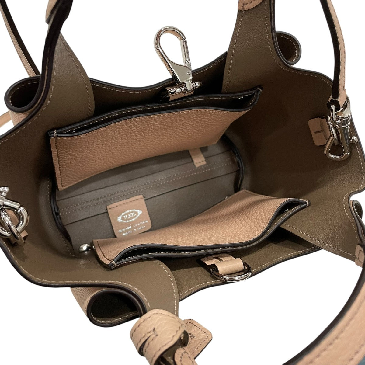 TOD'S(トッズ) Tタイムレス マイクロ2WAY ハンドバッグ ベージュ
