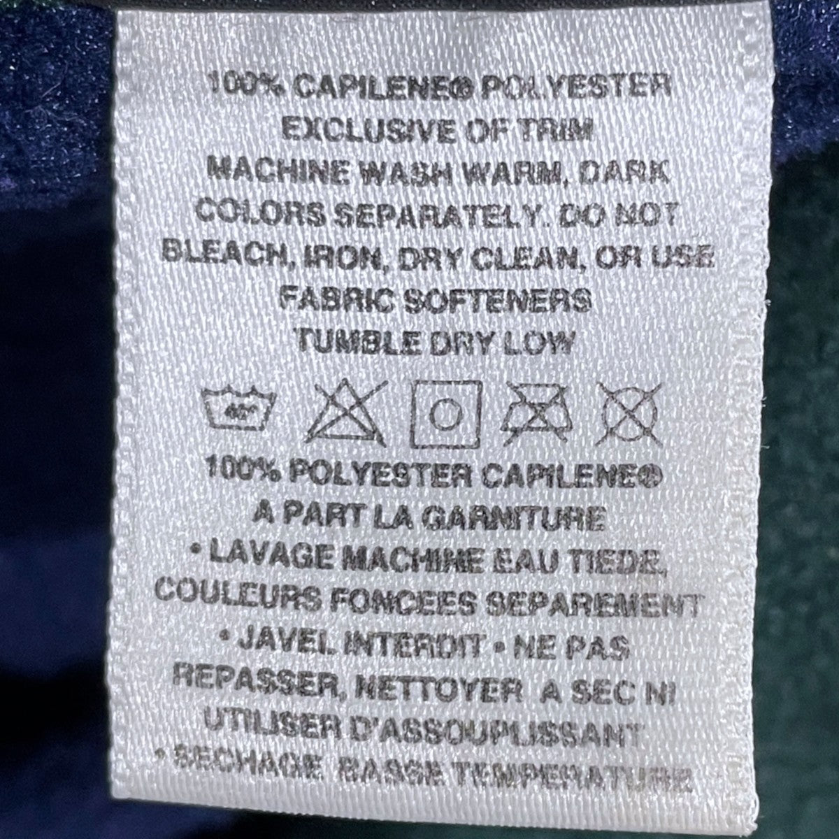 ハーフジップフリースジャケット CAPILENE 1／4 ZIP FLEECE PULLOVER キャプリーンクォータージップフリースプルオーバー MADE IN USA