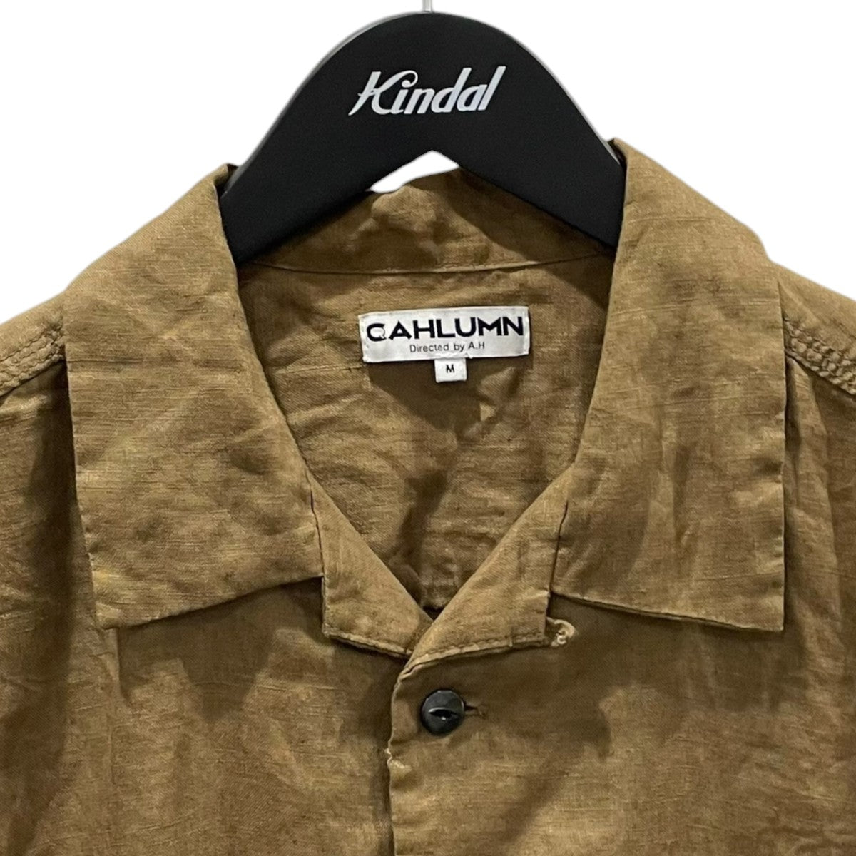 CAHLUMN オーバースサイズオープンカラー半袖リネンシャツ 241-1069 古着・中古-3枚目のアイテム画像