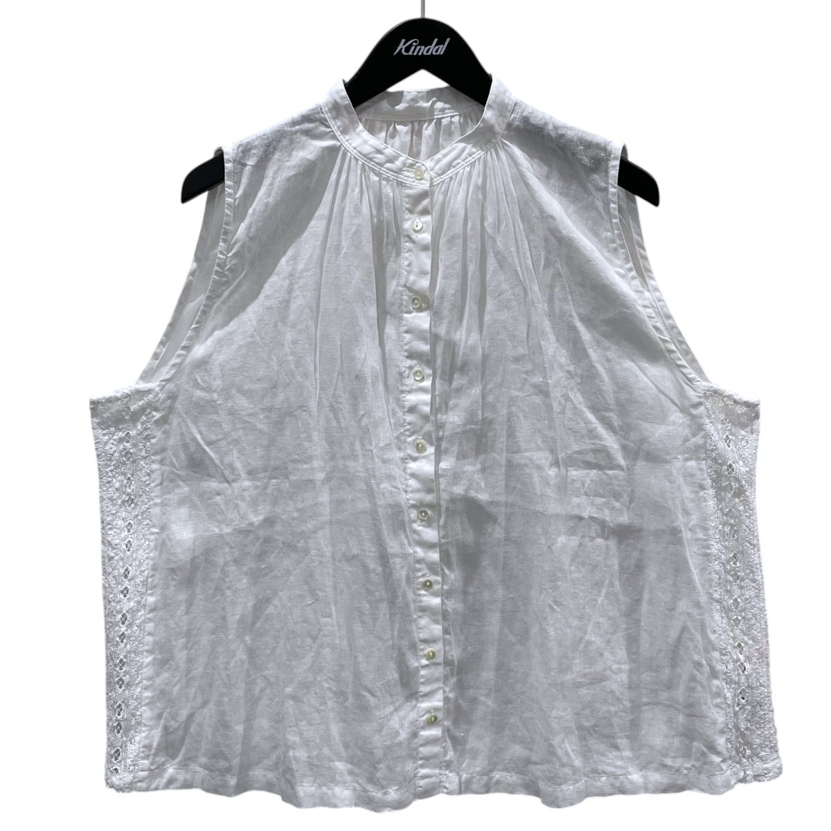 nest Robe 23SSリネン サイドレースノースリーブブラウスブラウス01232-1387 古着・中古-1枚目のアイテム画像