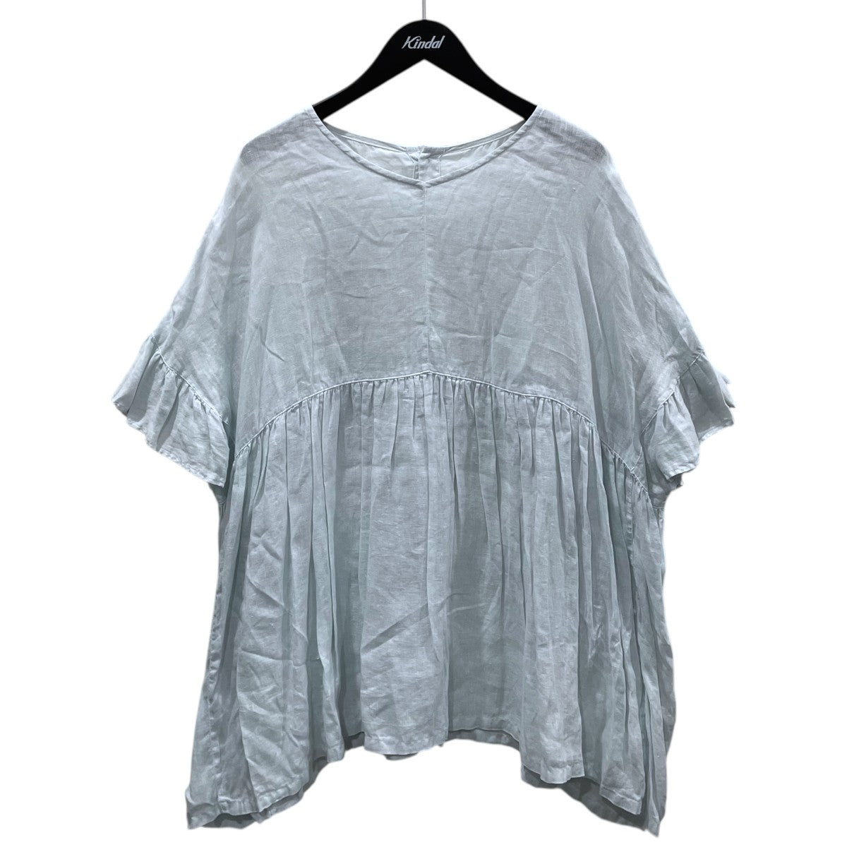 nest Robe 2WAY リネンフリルスリーブ チュニックブラウス 01212-1187 古着・中古-1枚目のアイテム画像