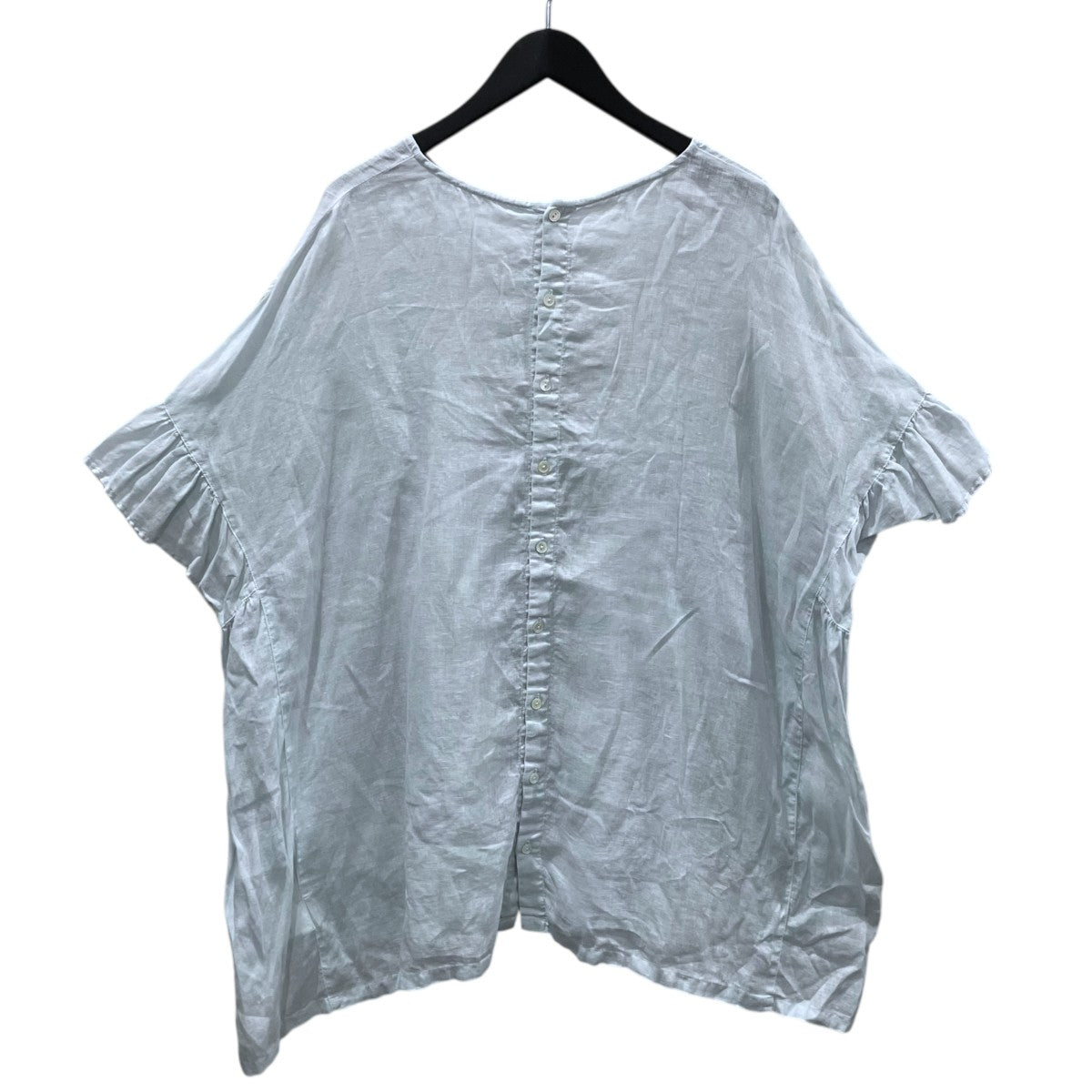 nest Robe 2WAY リネンフリルスリーブ チュニックブラウス 01212-1187 古着・中古-2枚目のアイテム画像