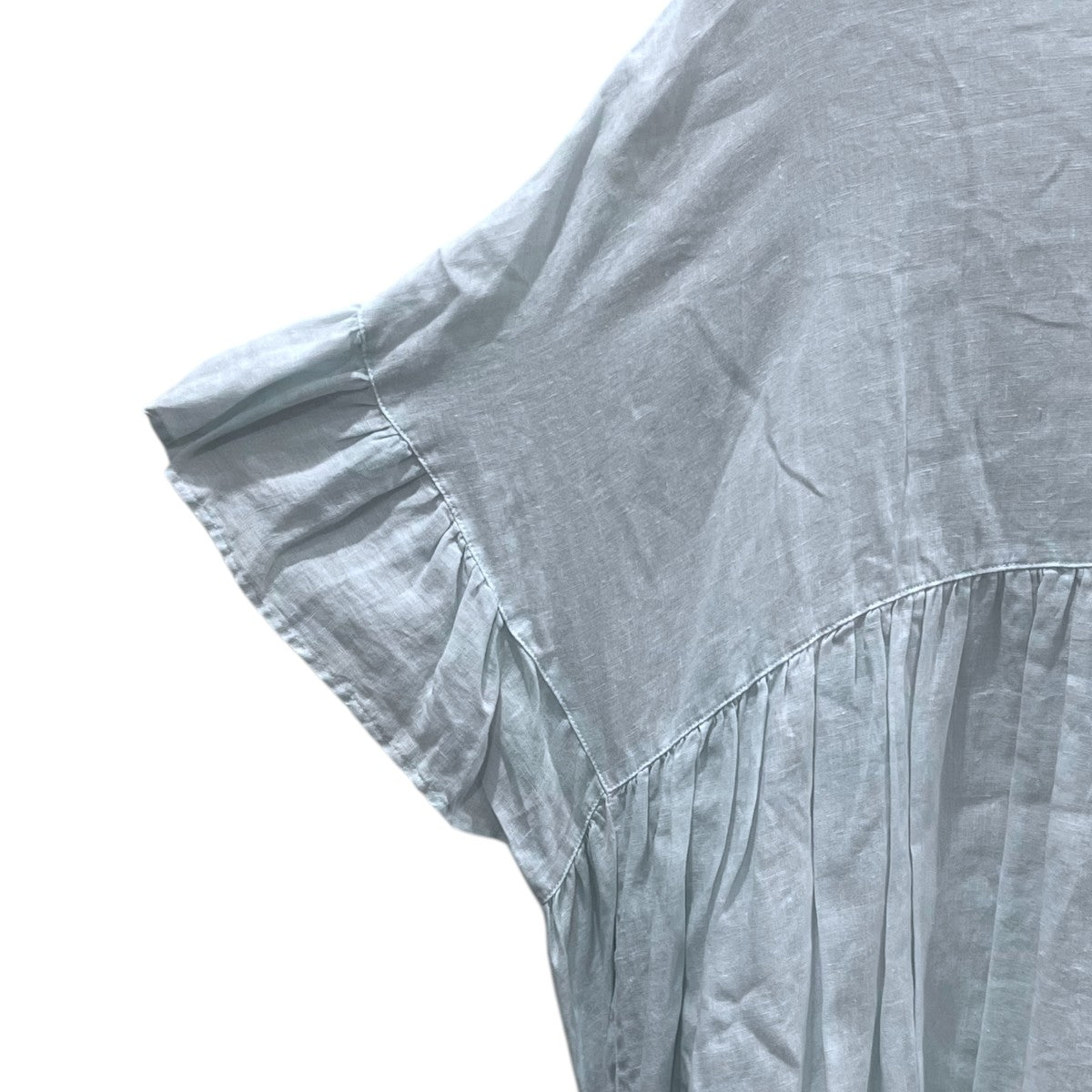 nest Robe 2WAY リネンフリルスリーブ チュニックブラウス 01212-1187 古着・中古-4枚目のアイテム画像