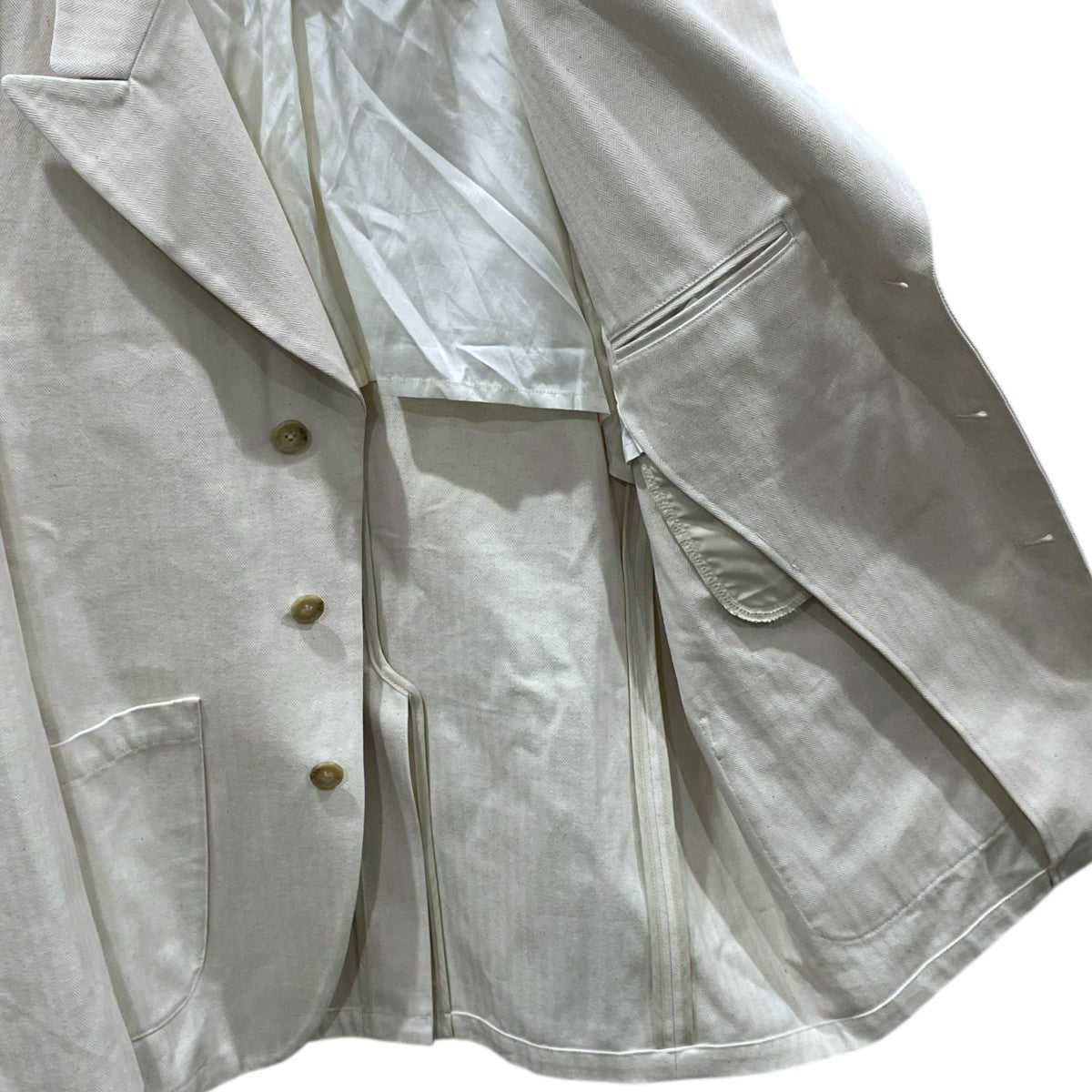 ヘリンボーン3Bジャケット Classic 3 Button Smoking Jacket クラシック3ボタンスモーキングジャケット