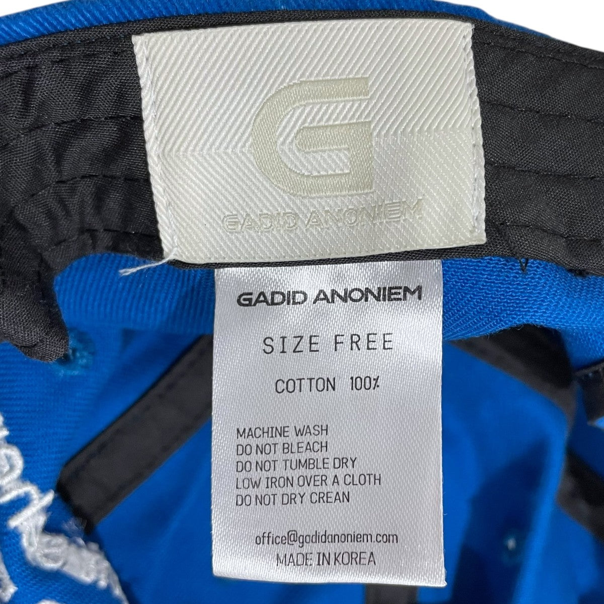 GADID ANONIEM(ガディッドアノニム) キャップ LUKE ／ BLUE ルーク