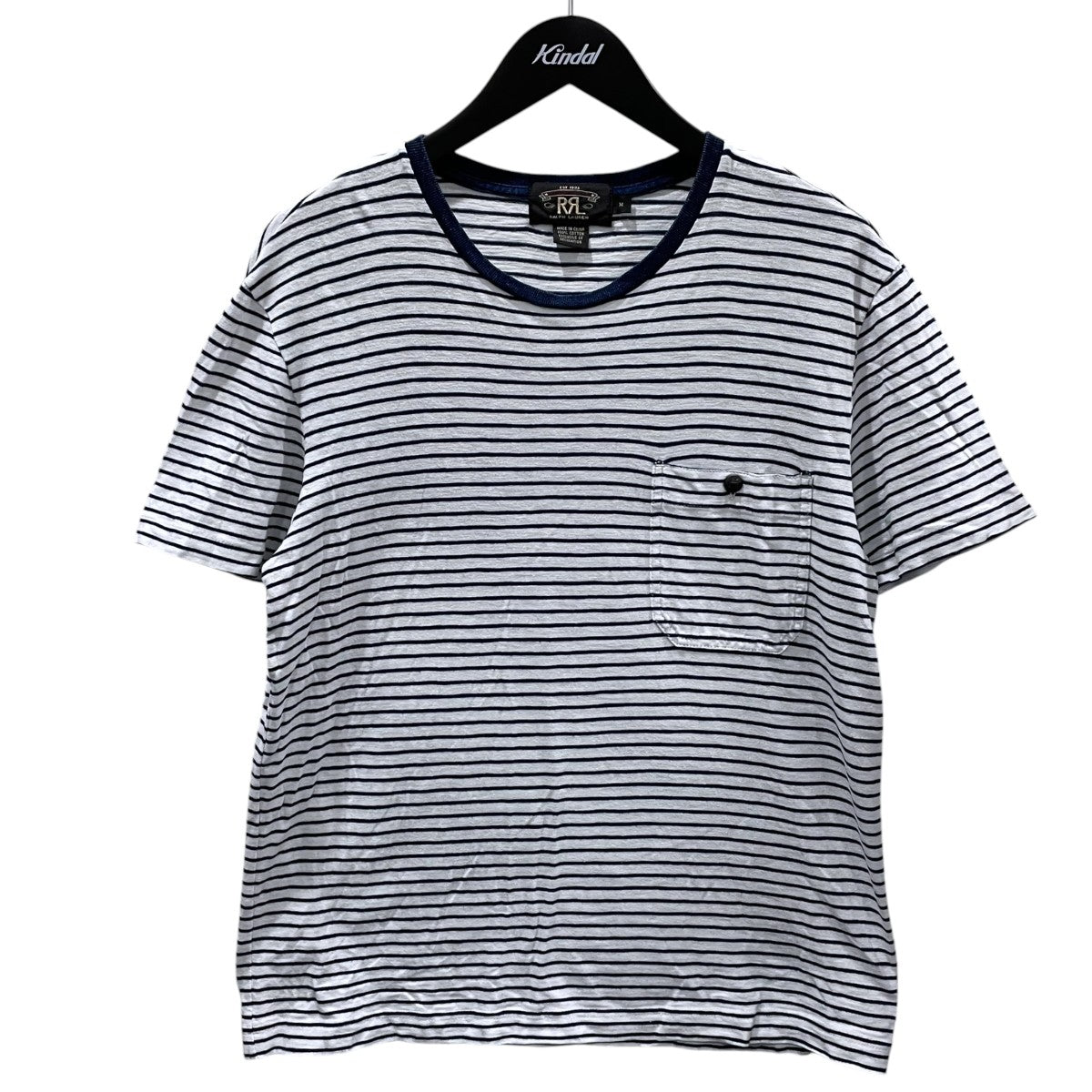 RRL ボーダー柄ポケットTシャツ 古着・中古-1枚目のアイテム画像