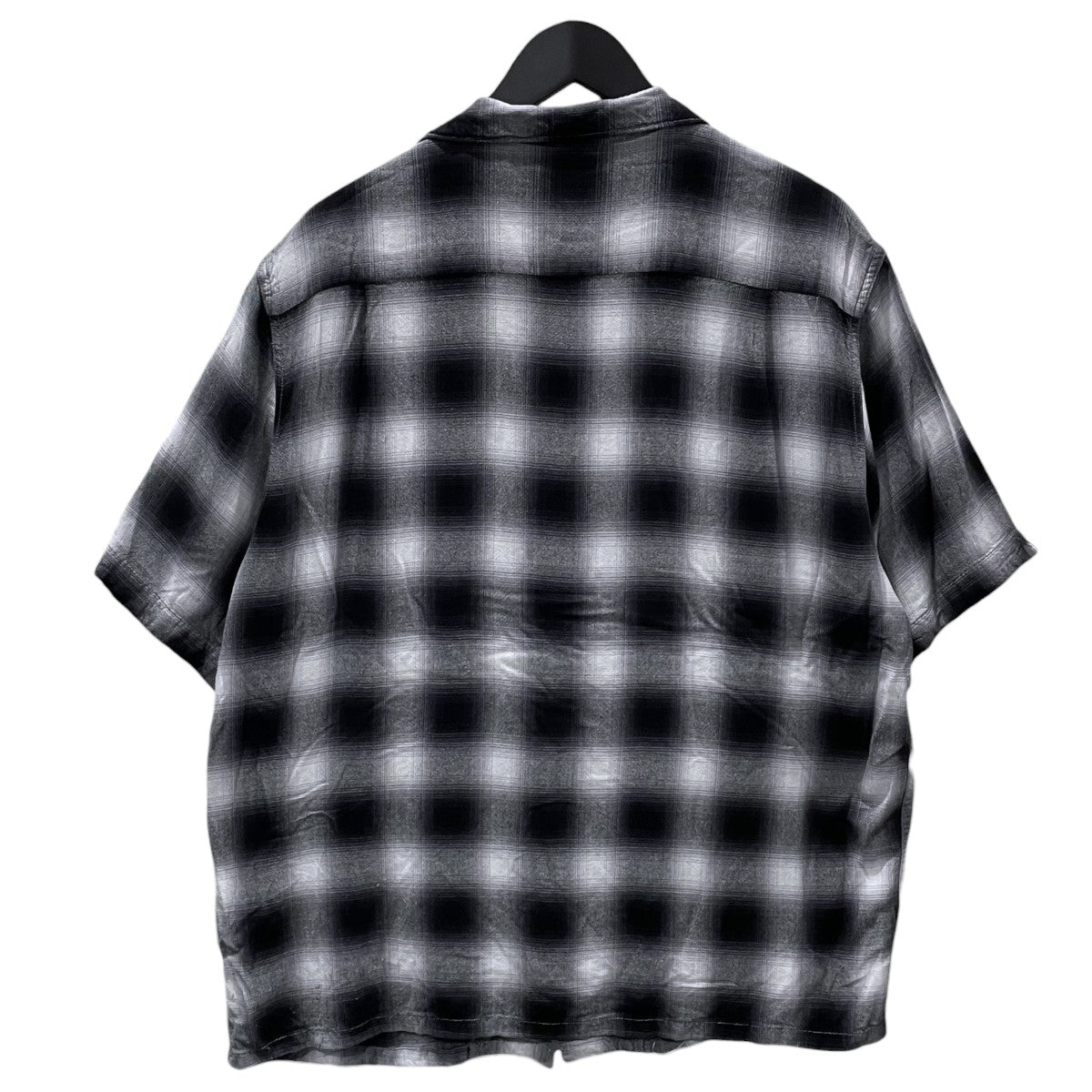 TOWN CRAFT オンブレチェック柄オープンカラー半袖シャツ 60S OMBRE LOOP COLLAR S／S SHIRTS 60s オンブレループカラー ショートスリーブシャツ 古着・中古-2枚目のアイテム画像