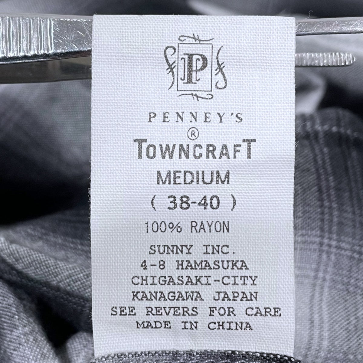 TOWN CRAFT オンブレチェック柄オープンカラー半袖シャツ 60S OMBRE LOOP COLLAR S／S SHIRTS 60s オンブレループカラー ショートスリーブシャツ 古着・中古-5枚目のアイテム画像