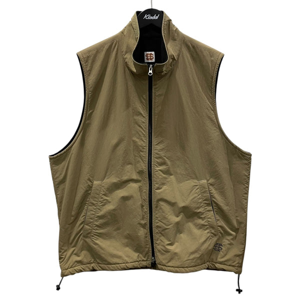 SEESEE(シーシー) 裏フリースジップアップナイロンベスト ベージュ