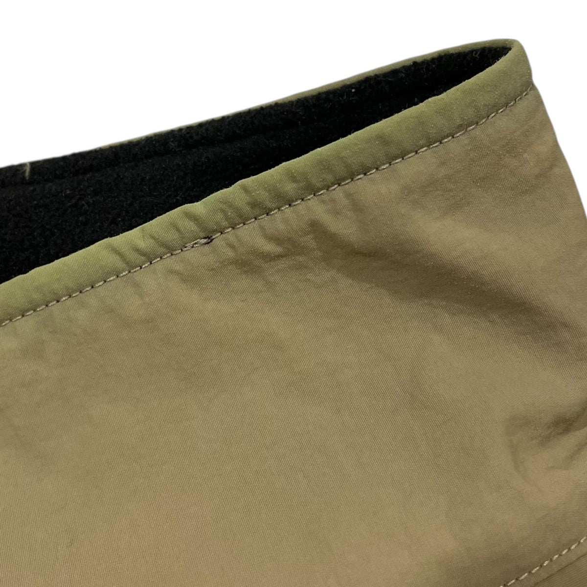 SEESEE(シーシー) 裏フリースジップアップナイロンベスト ベージュ