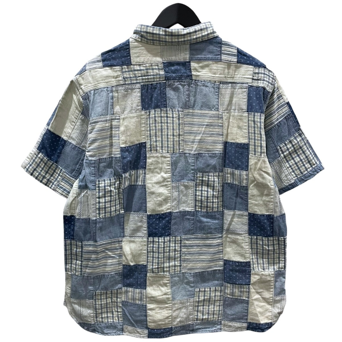 RRL 24SS パッチワーク半袖シャツ Farrell Patchwork Cotton Shirt ファレル・パッチワーク・コットン・シャツ 古着・中古-2枚目のアイテム画像