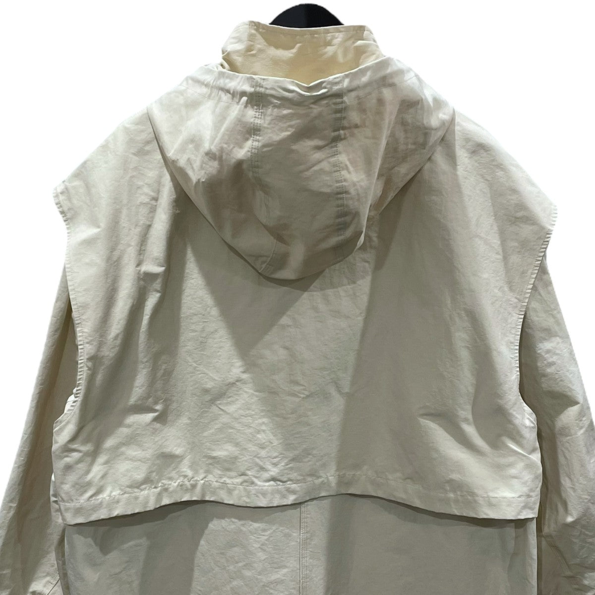 23AW フーデッドロングコート Nylon Hoodie Coat ナイロンフーディーコート 12320003