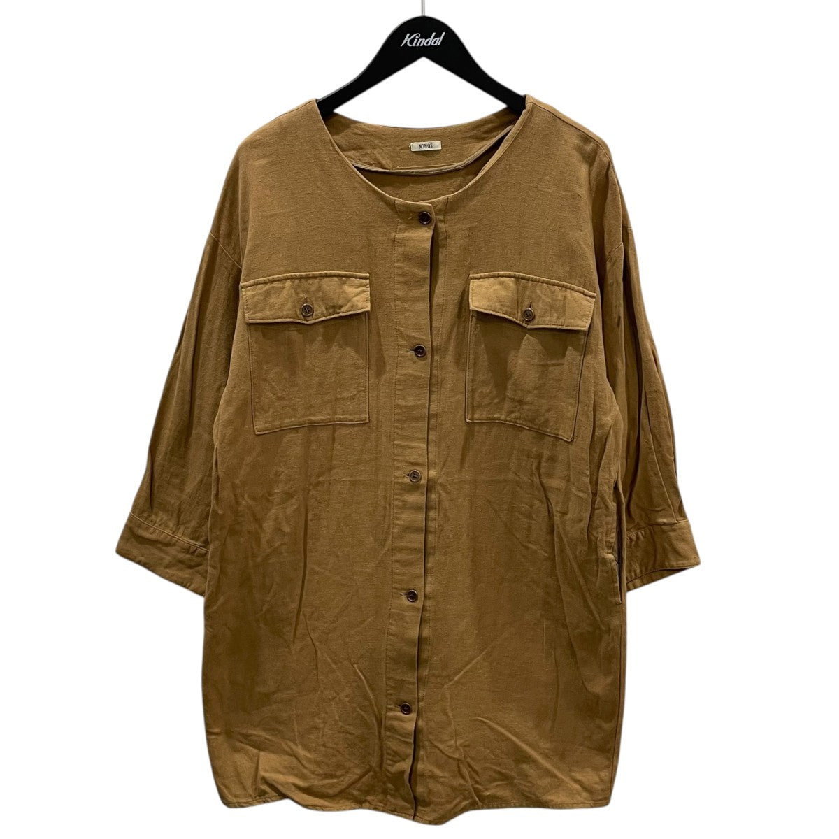 18SS ノーカラーシャツワンピース big shirt onepiece ビッグシャツワンピース 4310005186