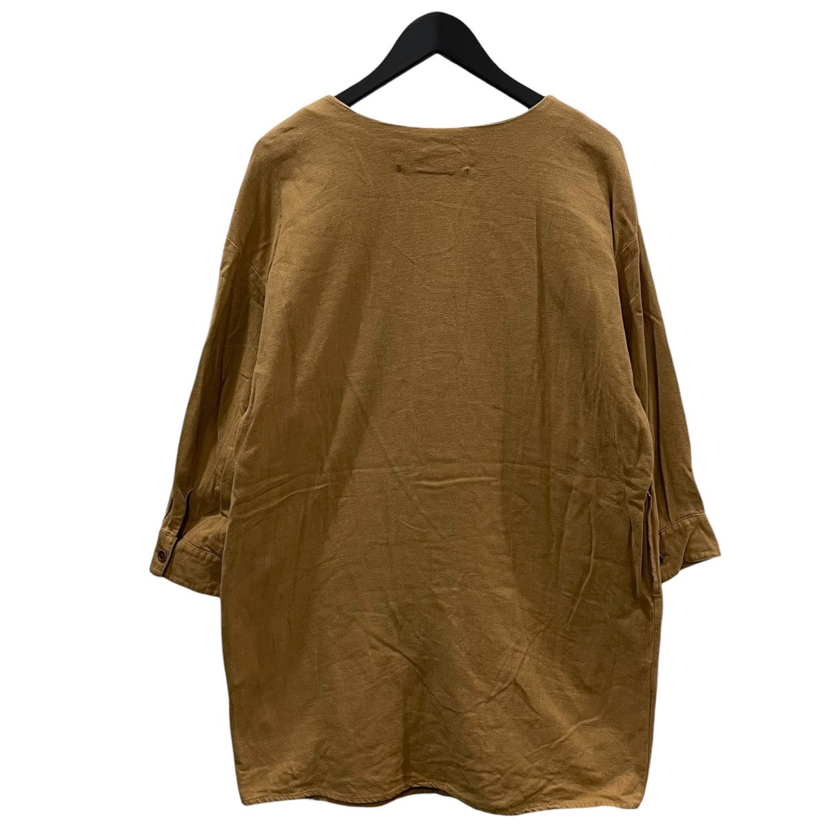 nowos(ノーウォス) 18SS ノーカラーシャツワンピース big shirt nowos(ノーウォス) 18SS ノーカラーシャツワンピース big shirt