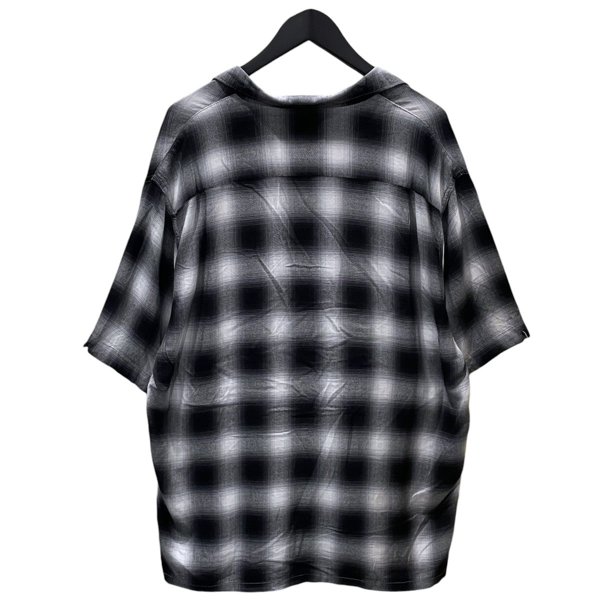 TOWN CRAFT オンブレチェック柄オープンカラー半袖シャツ 60S OMBRE LOOP COLLAR S／S SHIRTS 60s オンブレループカラー ショートスリーブシャツ 古着・中古-2枚目のアイテム画像