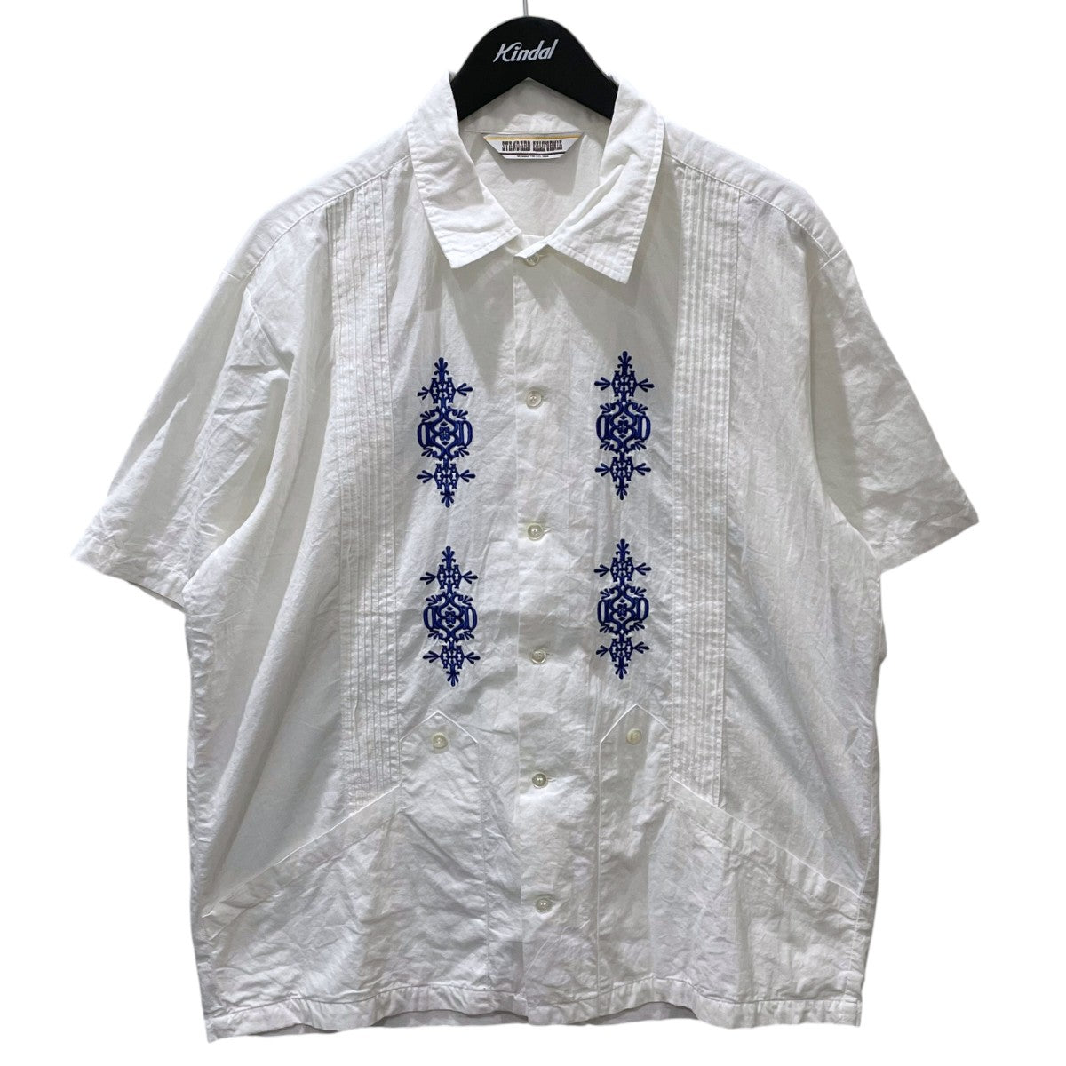 STANDARD CALIFORNIA 23SS フロント刺繍半袖シャツ キューバシャツ SD GUAYABERA SHIRT SD エスディー グァジャベーラ シャツ 古着・中古-1枚目のアイテム画像