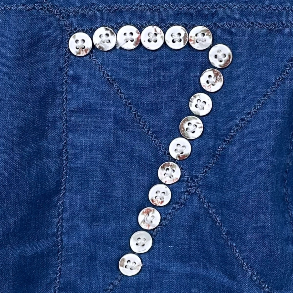 KAPITAL 19SS 半袖シャツ 綿×リネン IDGパッチワーク ベースボールシャツ K1904SS116 古着・中古-5枚目のアイテム画像