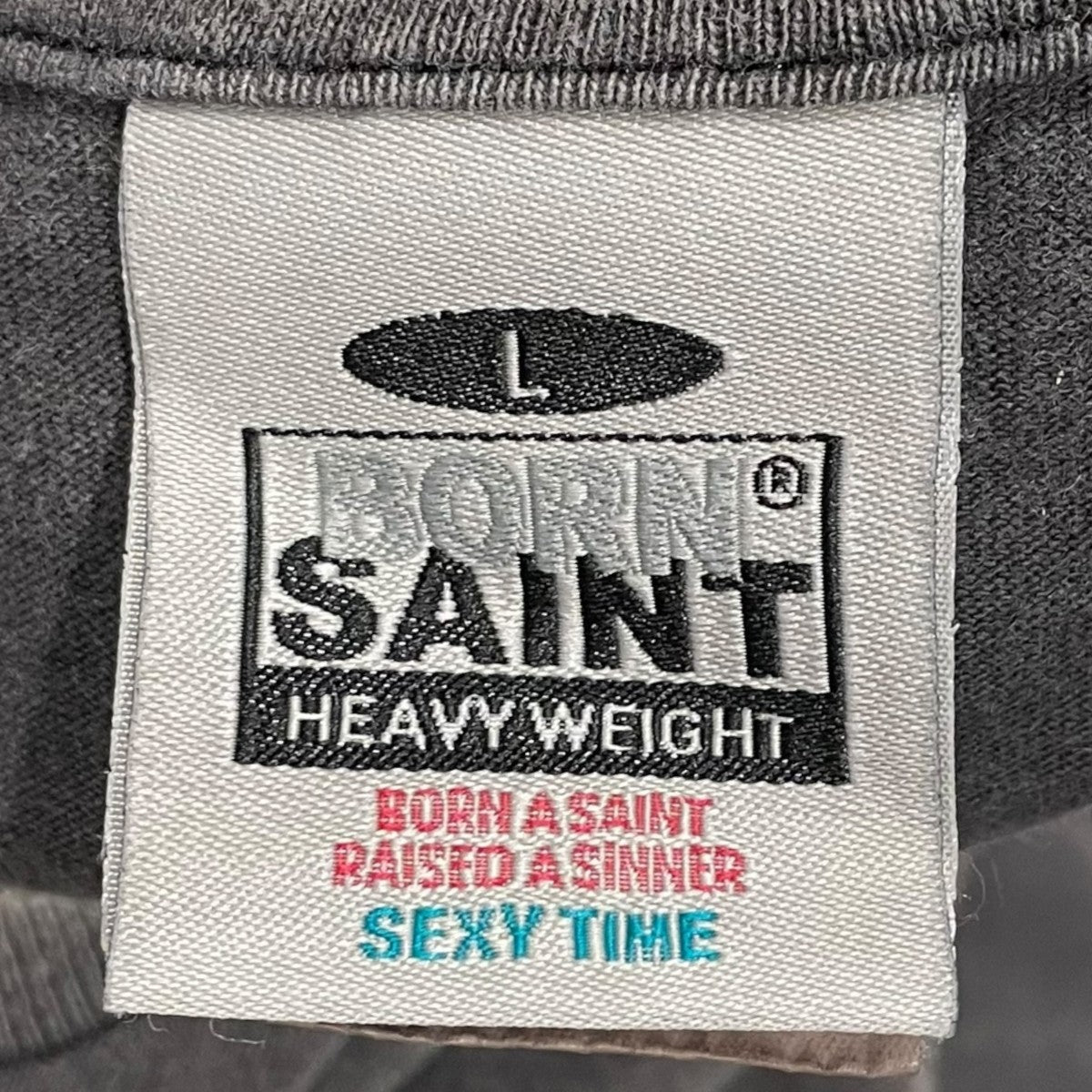 SAINT MICHAEL×BORN X RAISED 24AW 加工長袖カットソー BR_LS TEE ／ BORN SAINT SM-YS1-0000-C40 古着・中古-8枚目のアイテム画像